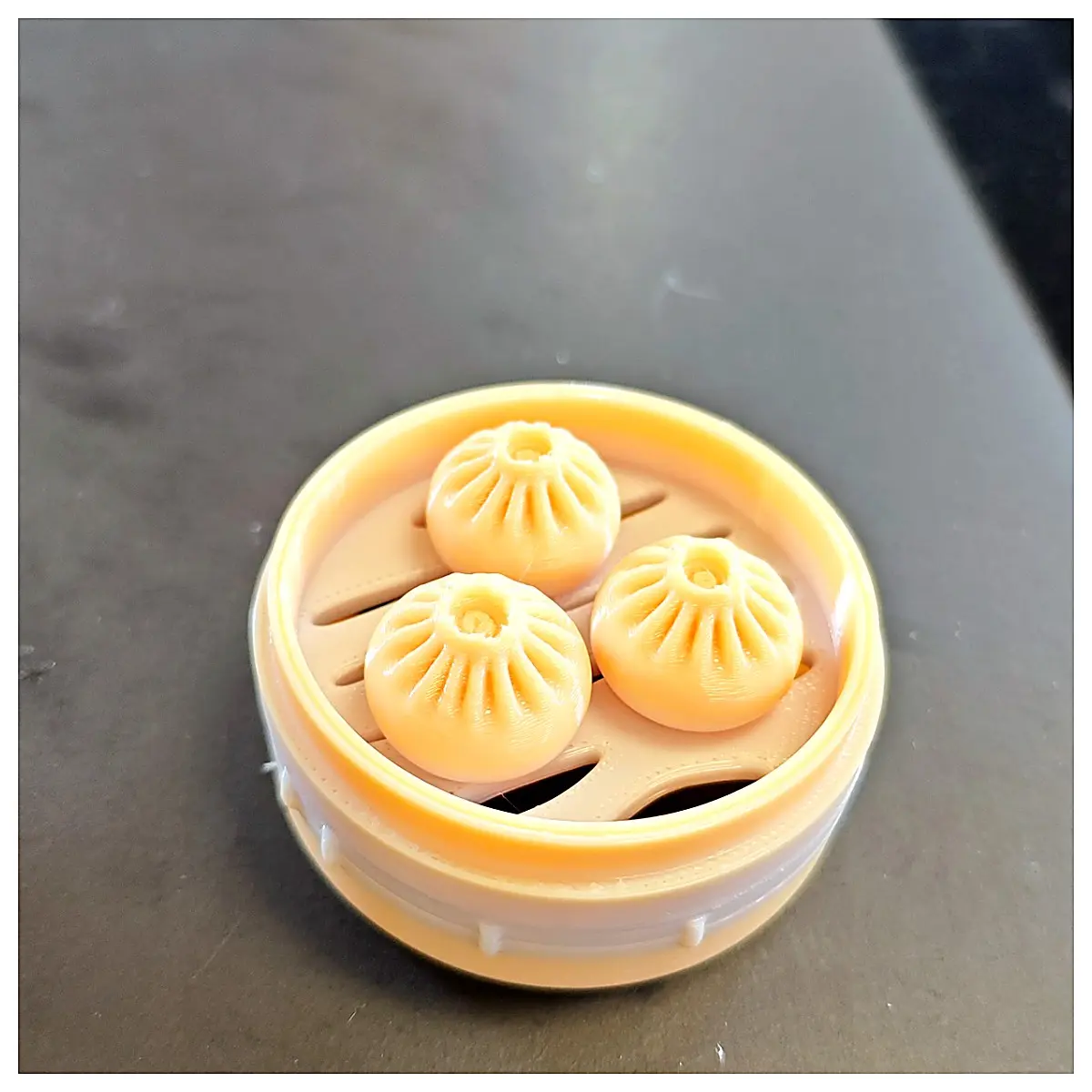 Dumpling Model Figure Realistic Xiao Long Bao Toy Desktop Decoration One Click Printing No Installation Office Children s Ornament