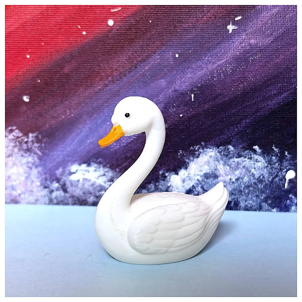 Swan Figurine Model Toy Decorative Bird Art Placement Model Creative Home Decor Painting Model