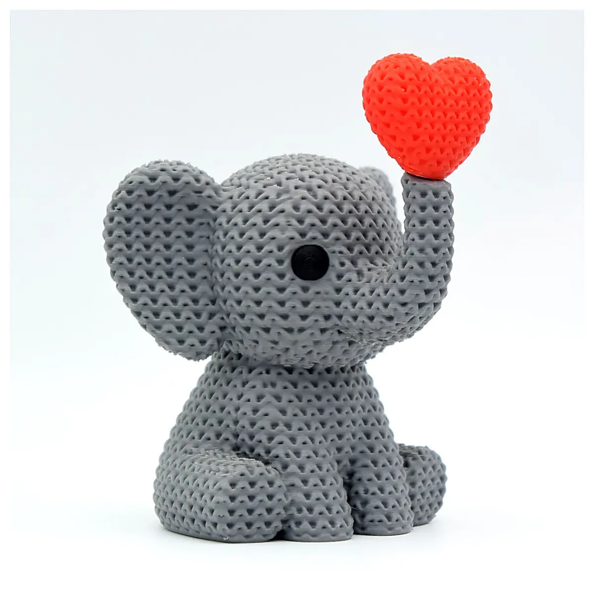 Knitted Elephant Squeeze Toy Valentine s Day Gift Plush Animal Festive Decoration Birthday Surprise Cute Plushie