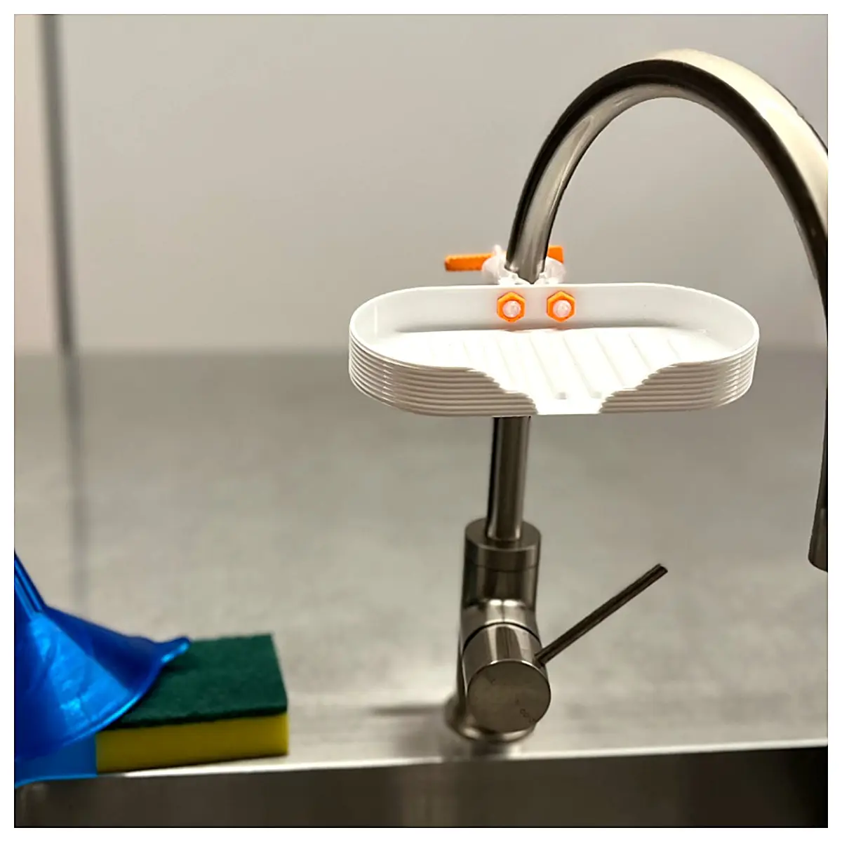 Drip Dry Sponge Holder Organizer Sink Shelf Kitchen Faucet Accessory Draining Rack Dish Drying Rack Multi Functional Storage