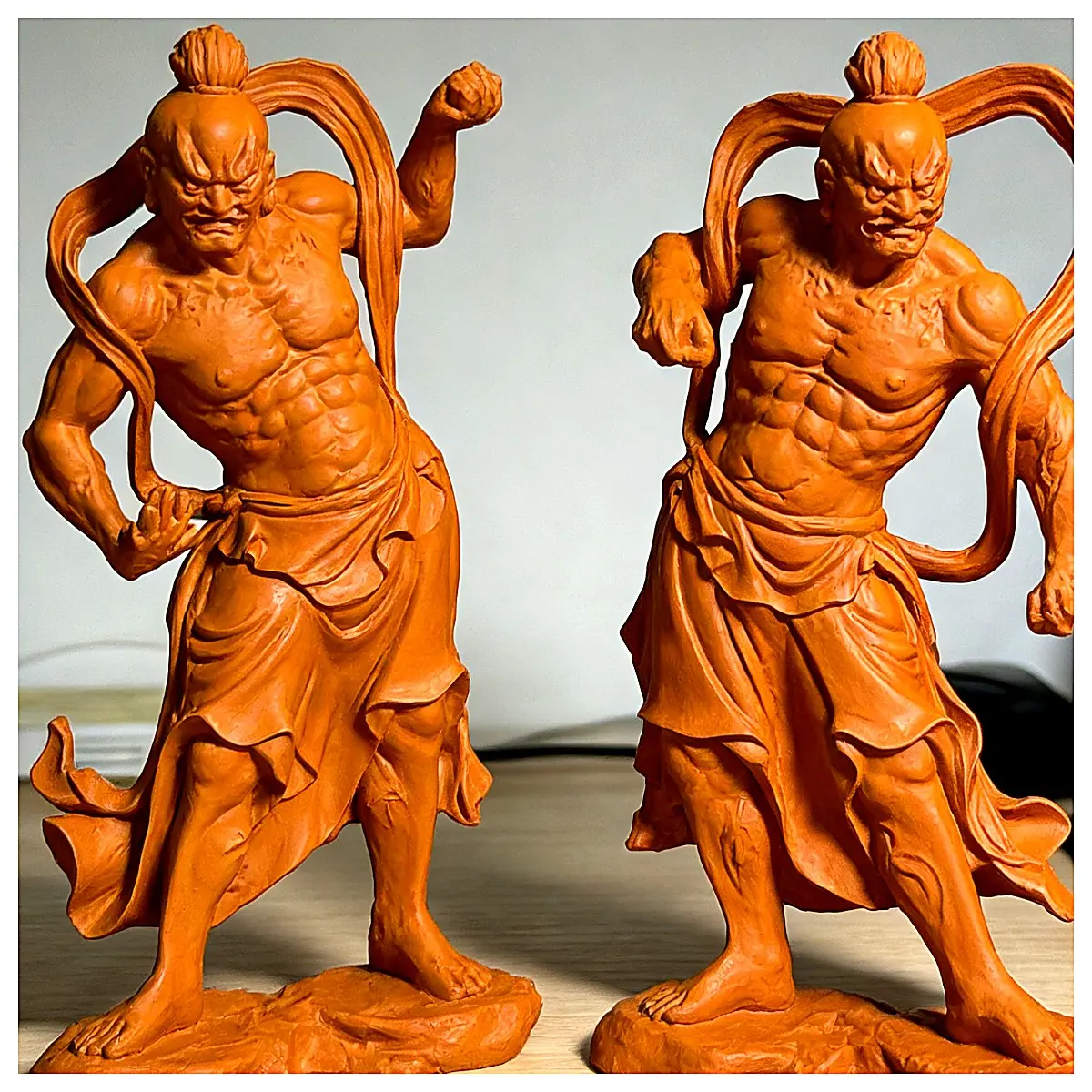 Hum Ha Two Generals Buddha Statue Shakyamuni Seated Buddhist Art Offering Meditation Inspiration Decor Zen Style