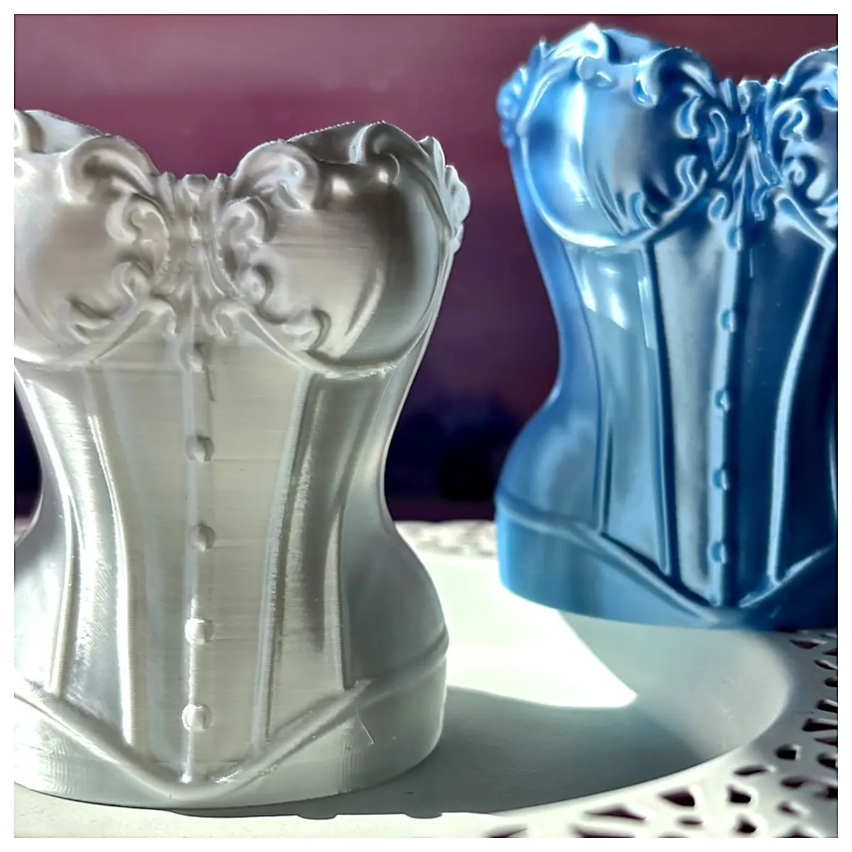 Catta Rococo Bust Corset Desk Organizer Pen Holder Flower Pot Decoration Photo Props Display Item Multi Functional Storage Desk Organizer Home Decor C
