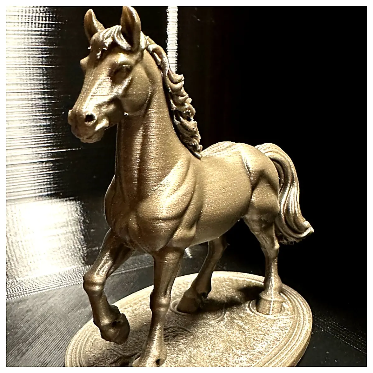 Elegant Horse Sculpture Model Figurine Decoration High Precision 3D Print Art Horse Statue Desktop Ornament
