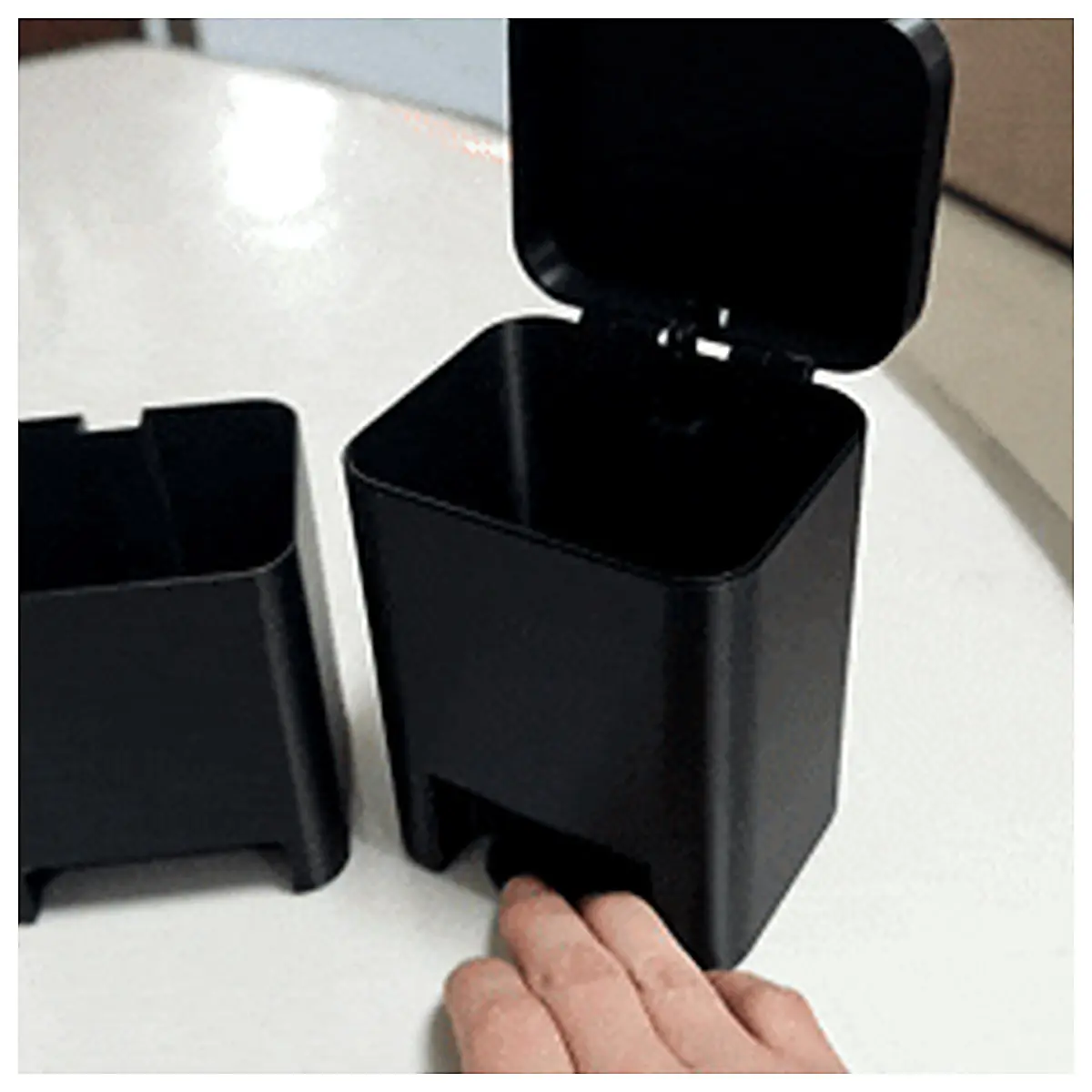 Press Open Desktop Trash Can Organizer Cleaning Storage Box Wastebasket Home Organization Desk Storage Cleaning Accessories