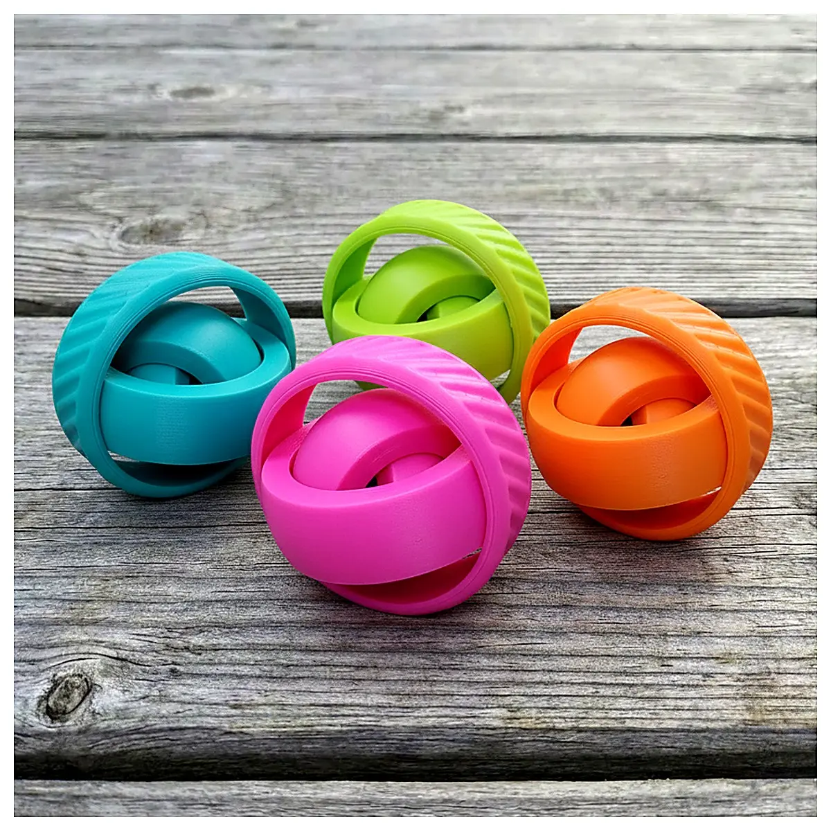 Rotating Gyroscope 4 Layer Nested Ring Stabilizer Anti Vibration Indoor Toys Puzzle Games Stress Relief Gadget