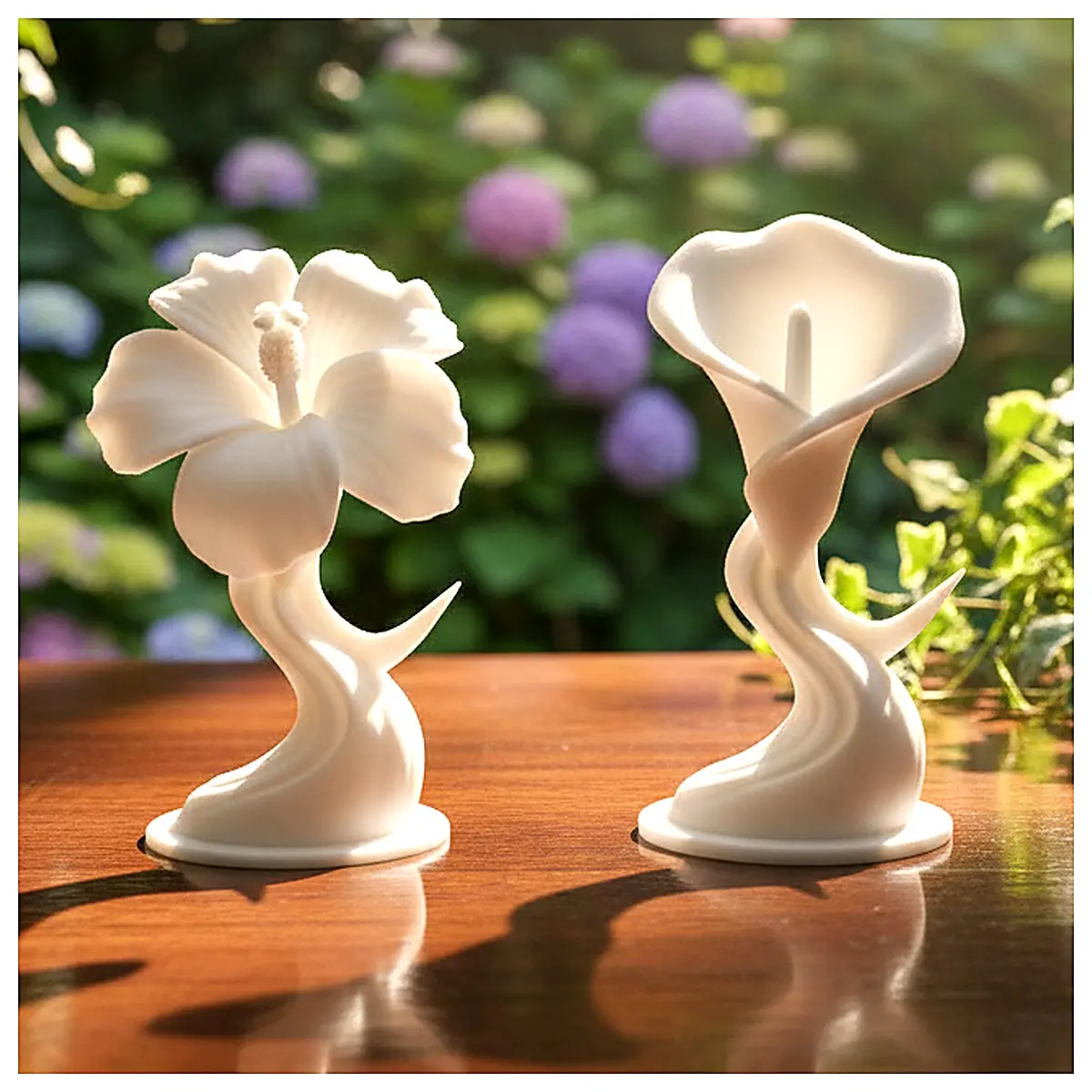 Elegant Floral Sculpture Water Lily Decorative Item Home Decor Art Sculpture Flower Arrangement Accessories Creative Gift