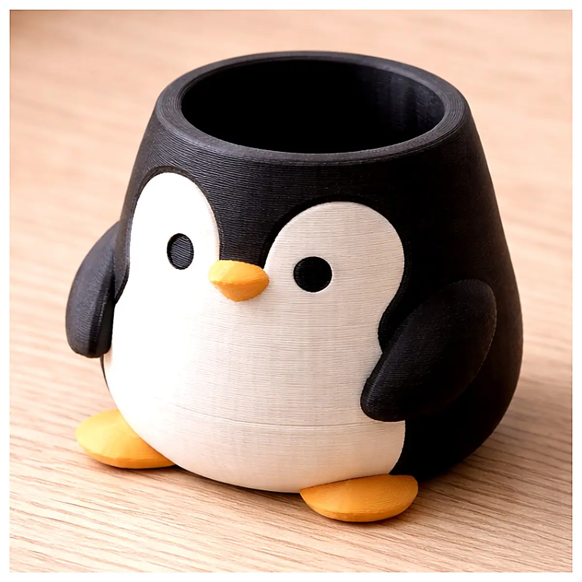 Penguin Pencil Case Student Portable Pen Holder Pencil Box Creative Gift School Bag Accessories Office Stationery