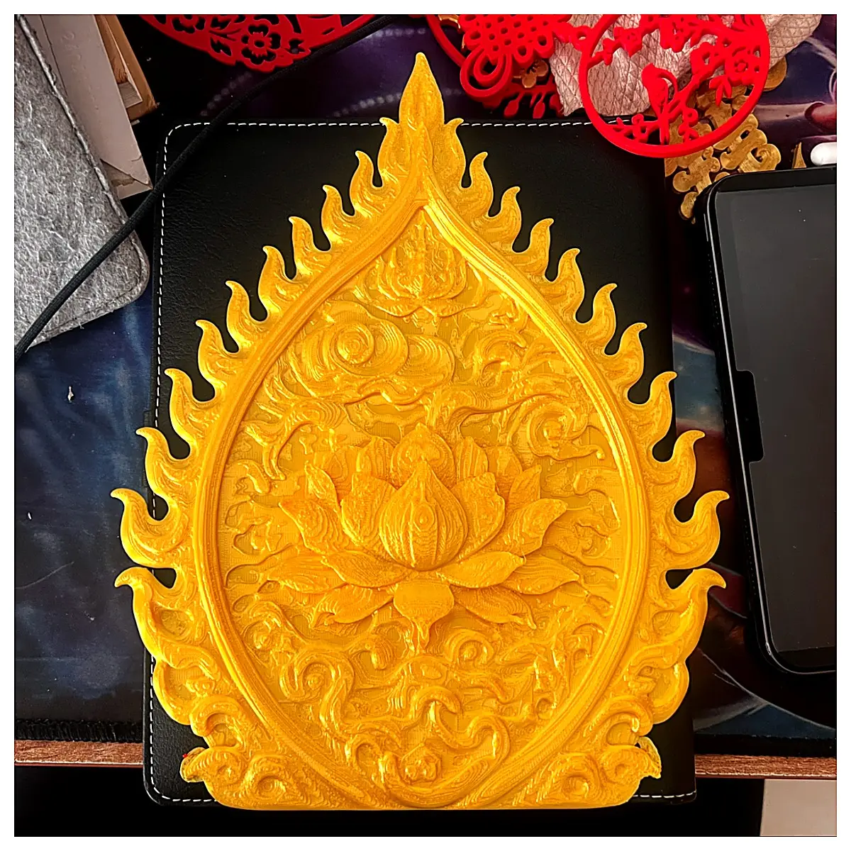 Fuguang Decoration Dedicated for Grand Buddha Statues Accessory Buddha Stand Support Fixing Bracket Flower Stand Zen Decoration Buddha Niche Acces