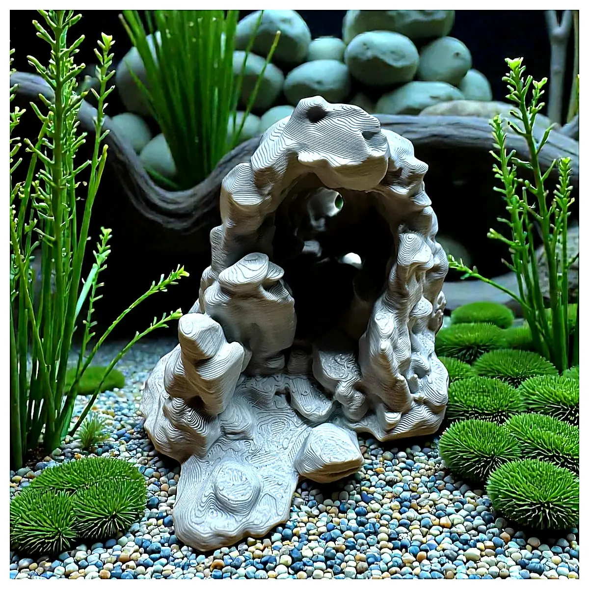 Realistic Cave Aquarium Decoration Terrarium Hide Burrow Cave Landscape Pet House Reptile Habitat Lizard Snake Fish Decoration