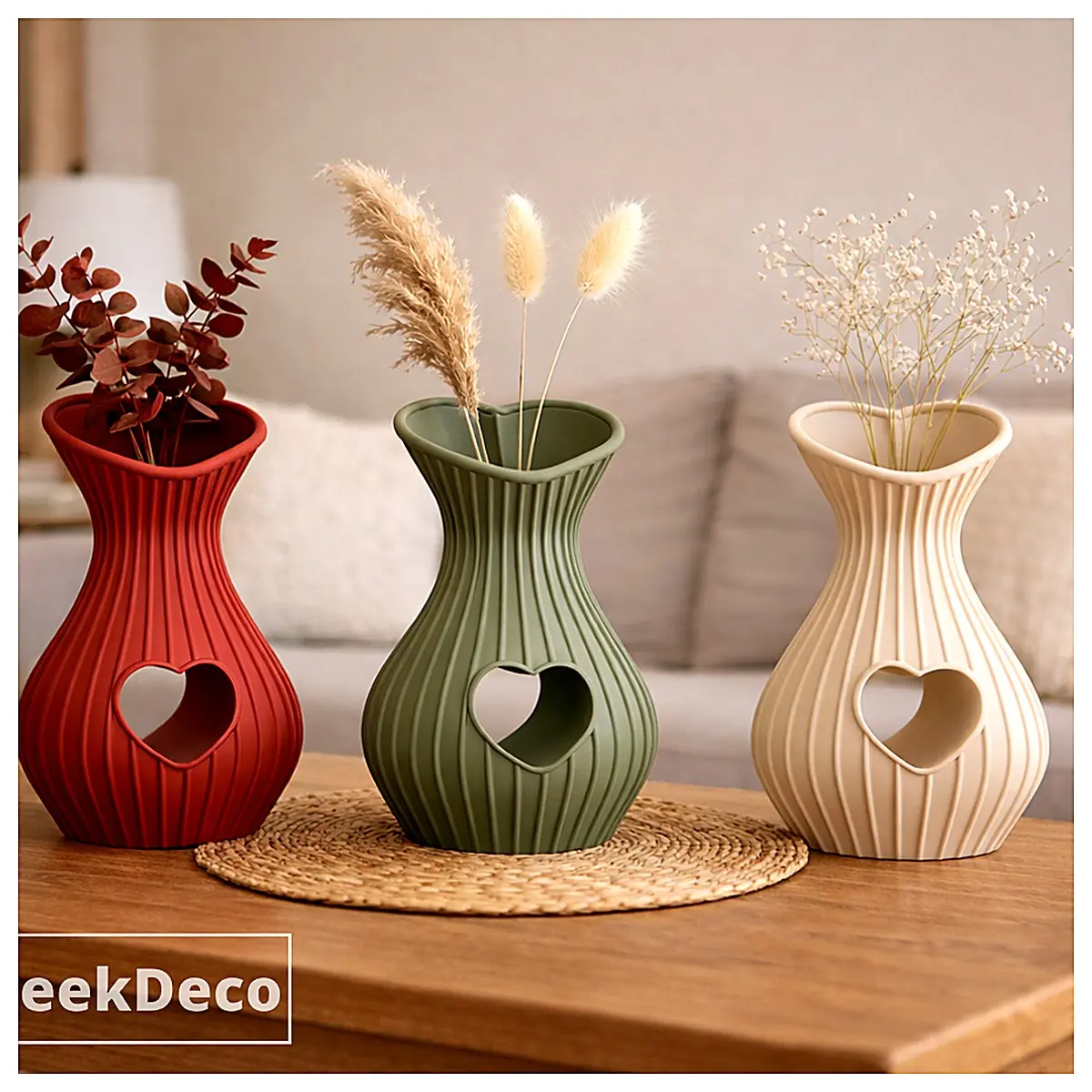 Empty Vase Valentine s Day Gift Shaped Vase Home Decor Romantic Gift Artificial Flowers Decorative Vase