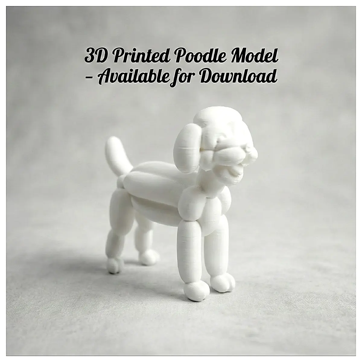 Stylized Poodle Sculpture Cute Balloon Style Dog Figurine Pet Decoration Home Accent Gift Pet Memorial