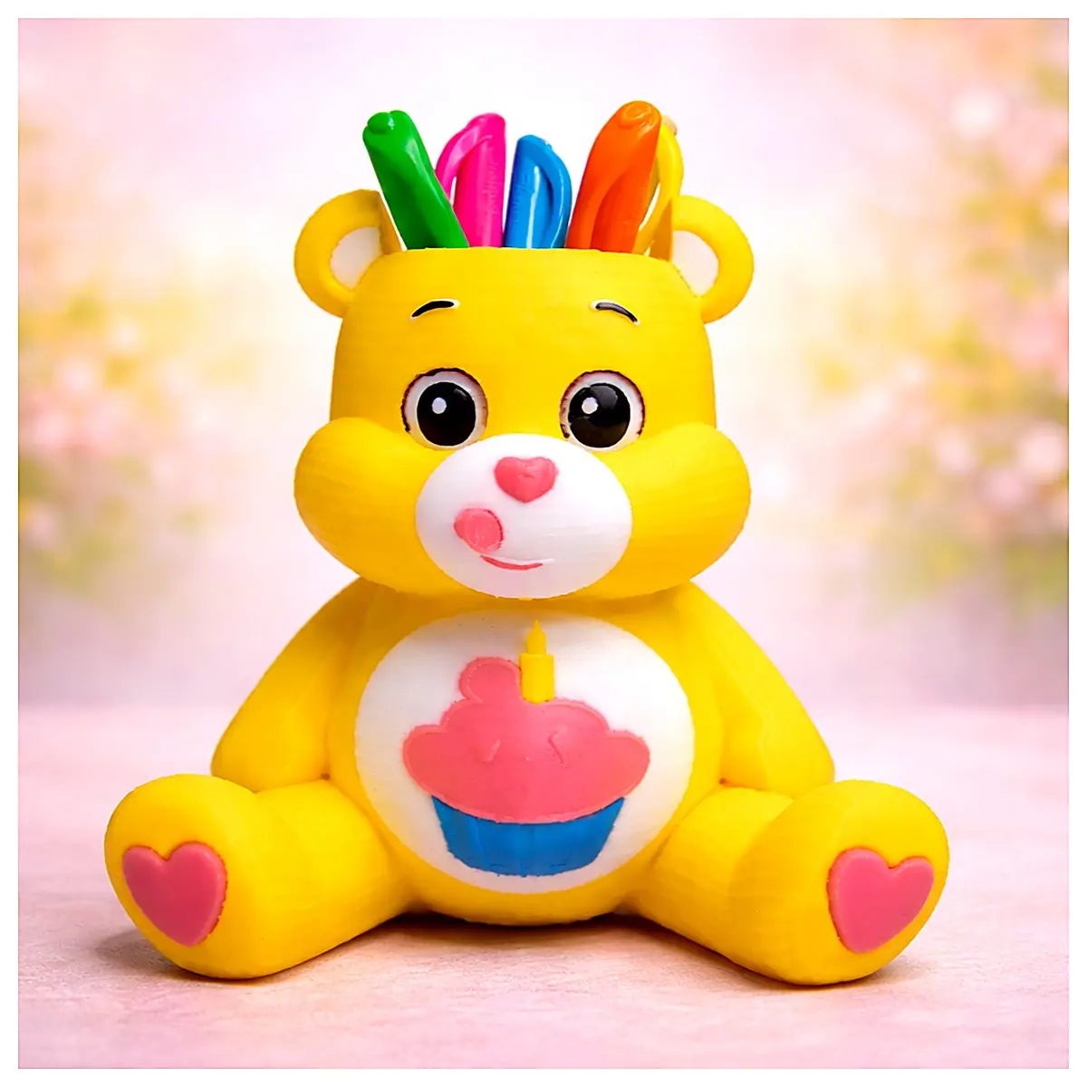 Cute Cupcake Bear Pencil Case Organizer Box Stationery Cute Desk Decor Kids Toy Creative Gift