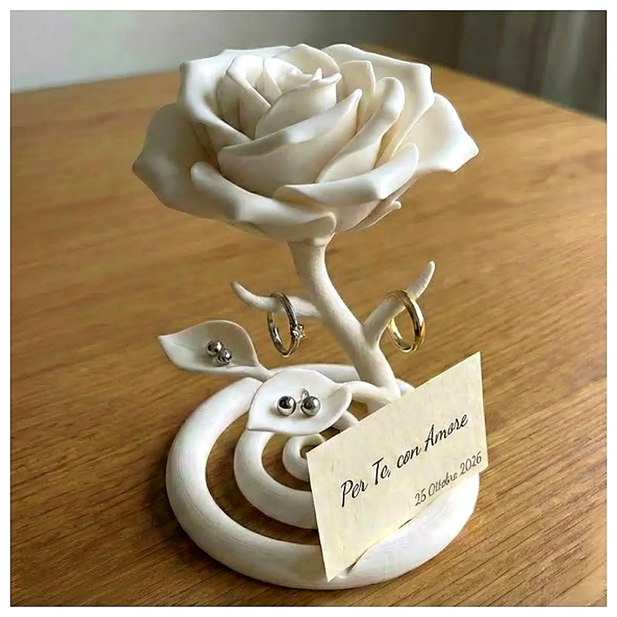 Elegant Rose Desktop Stand Phone Holder Jewelry Display Desk Decoration Creative Ornament Gift Choice