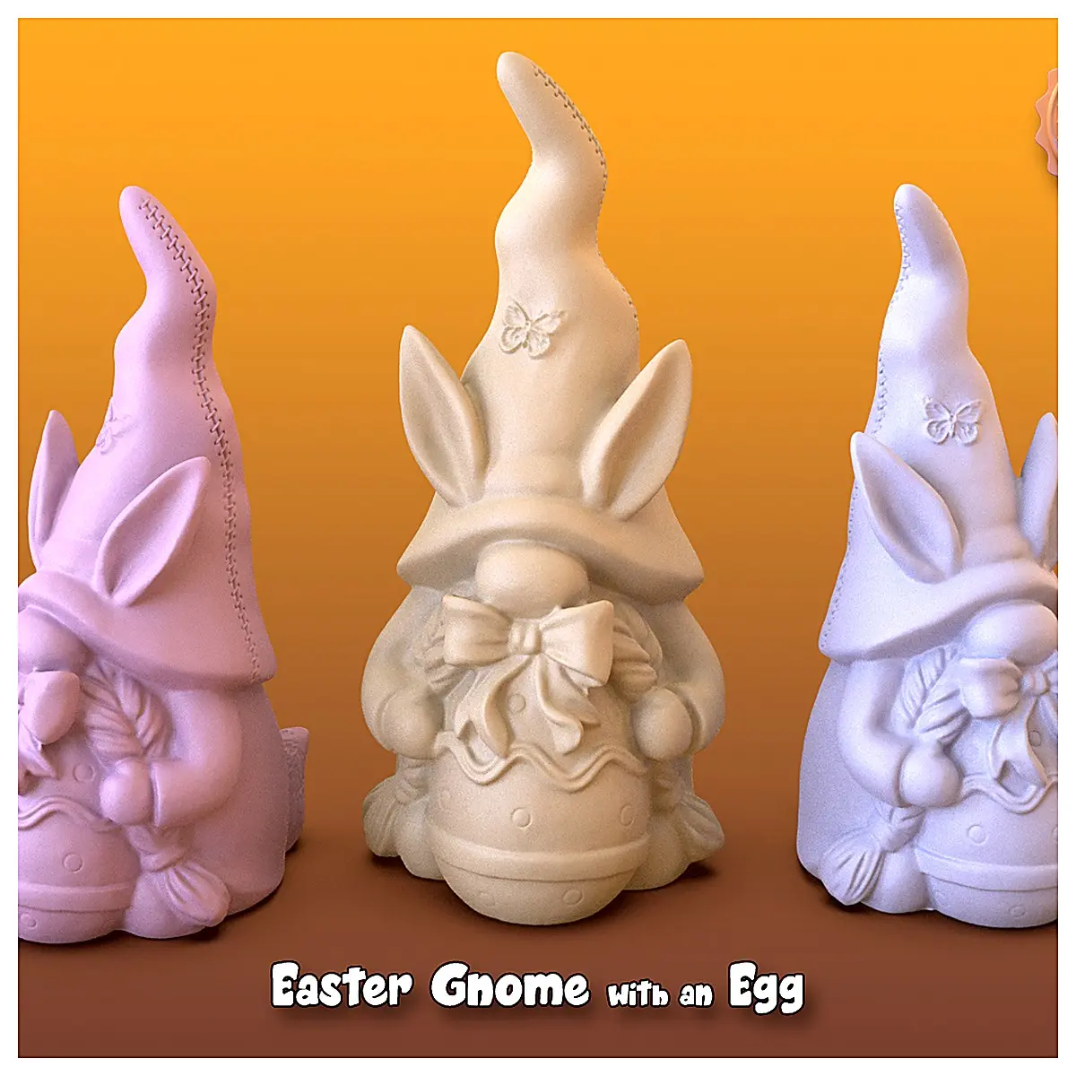 Easter Decor Gnome Bunny Figurine Holiday Ornament Easter Crafts Spring Decorations