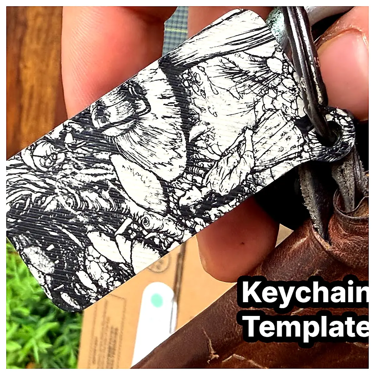Key Template DIY Keychain Accessories Decoration Parts Template Creative Scheme Making Keychains Accessories