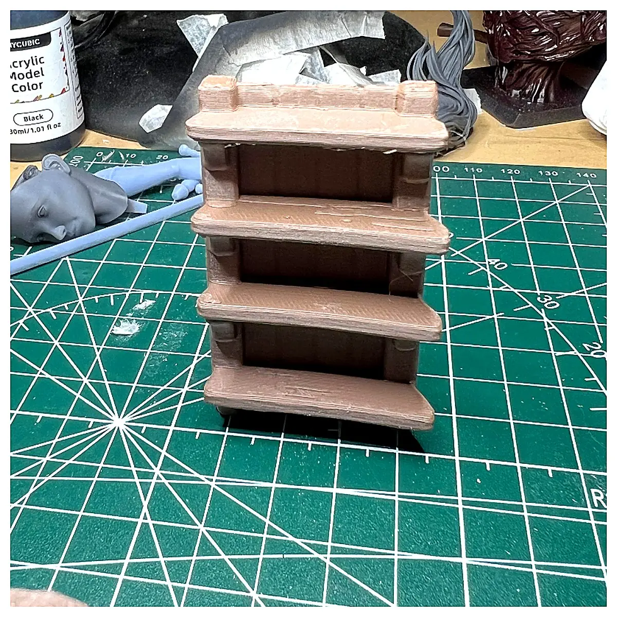 Mini DnD Model Bookshelf Tabletop Game Display Shelf Miniature Figure Stand Fantasy Scene Decoration RPG Prop Game Accessories