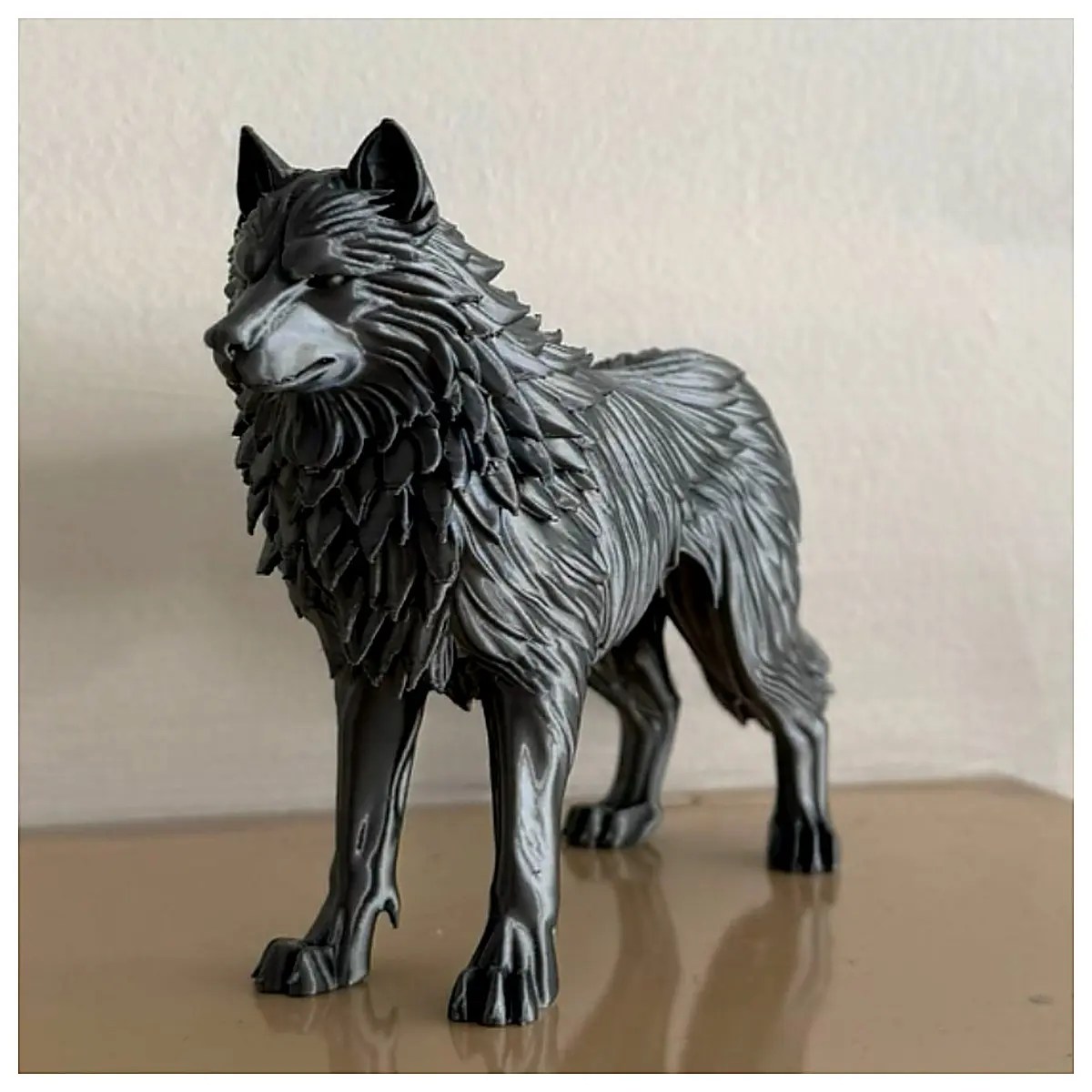 Lone Wolf Statue Memorial Sculpture Art Gift Roman History Commemorative Collection Display Decoration Present