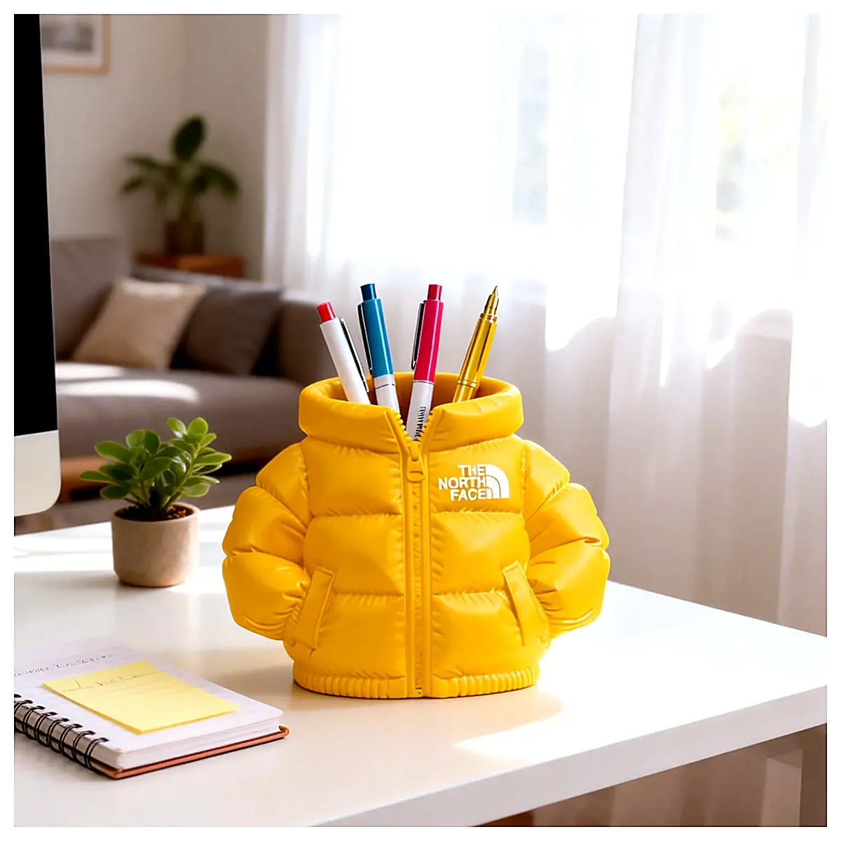 North Face Puffer Jacket Stand Phone Stand Support Holder Desktop Accessory Mobile Phone Holder Desk Stand