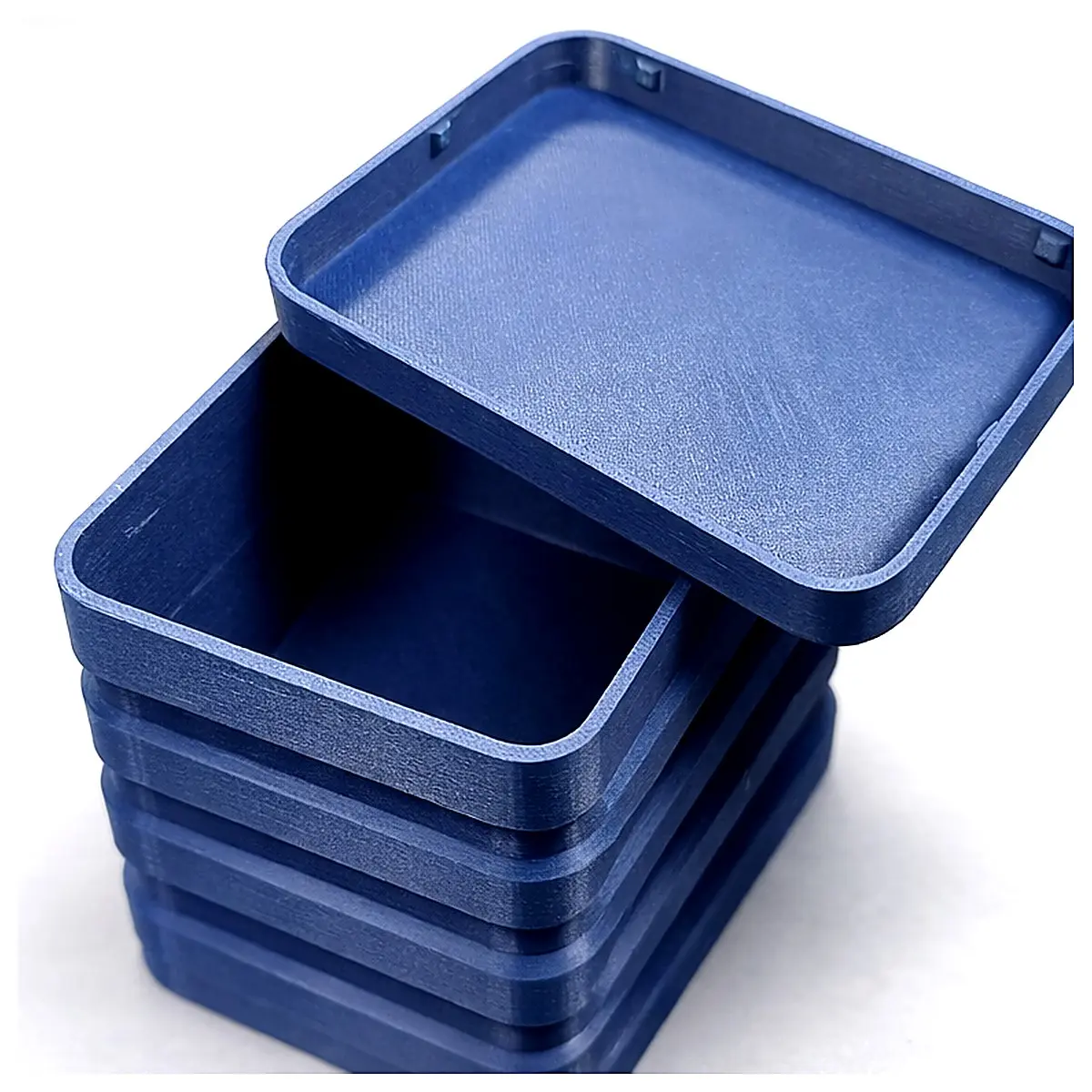 Lidded Rectangular Storage Boxes Stackable Folding Storage Boxes Home Organization Boxes Easy to Store Storage Boxes