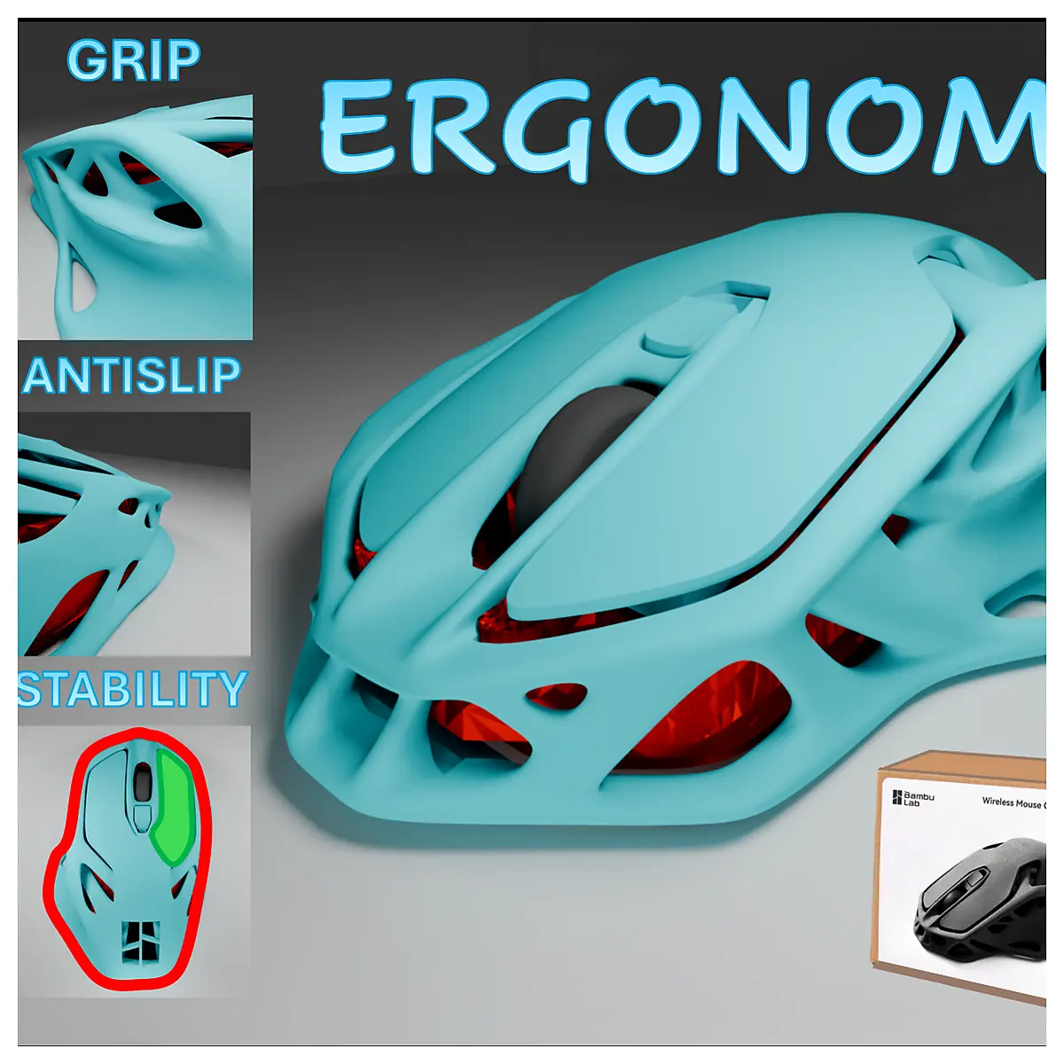 Ergonomic Rest Support Adjustable Angle Comfortable Grip Easy Click Computer Accessory Desk Pad Fits All Models