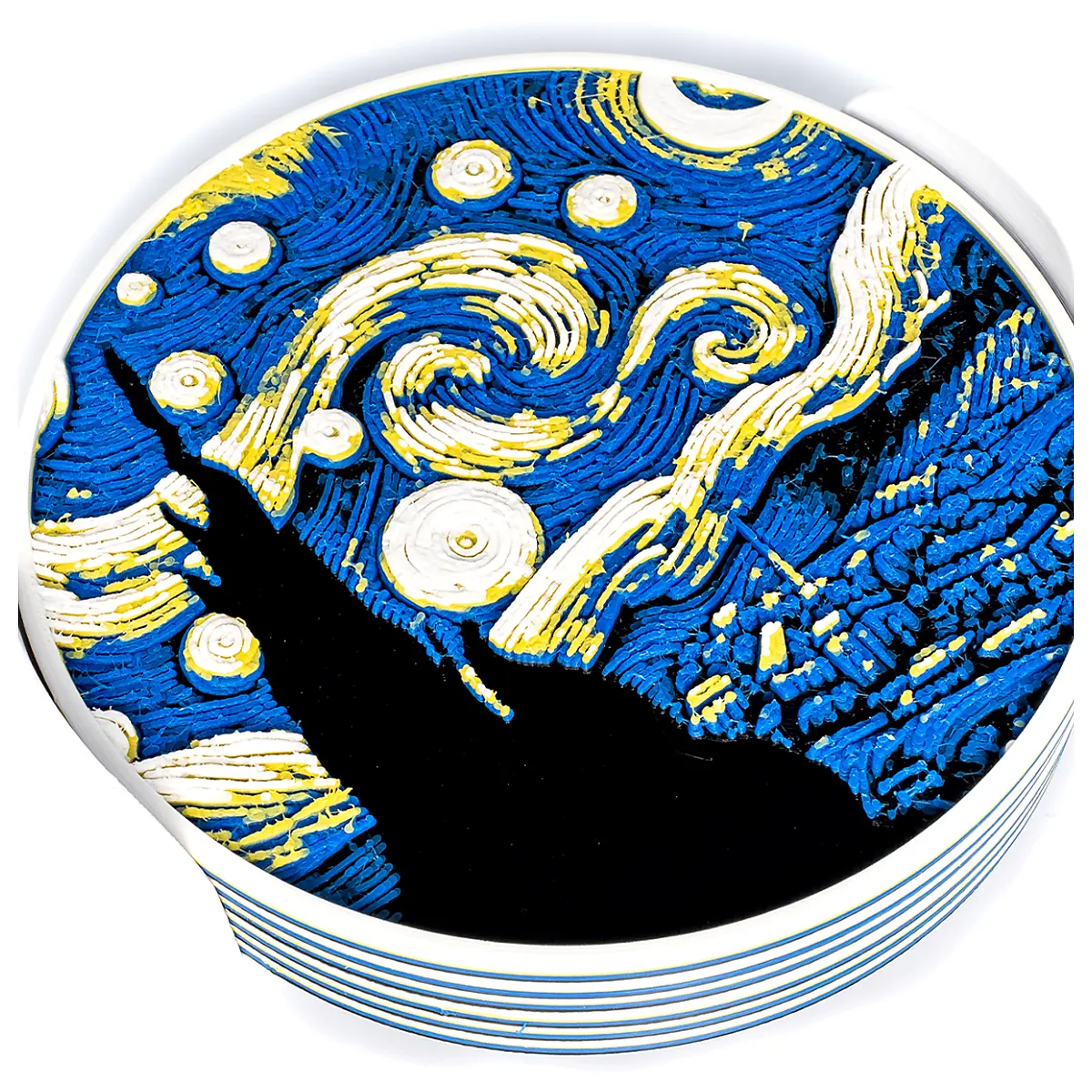 Starlight Coasters Set Decor Star Pattern Coffee Mats Drink Pads Gift Idea Home Decoration Suitable for Various Cups