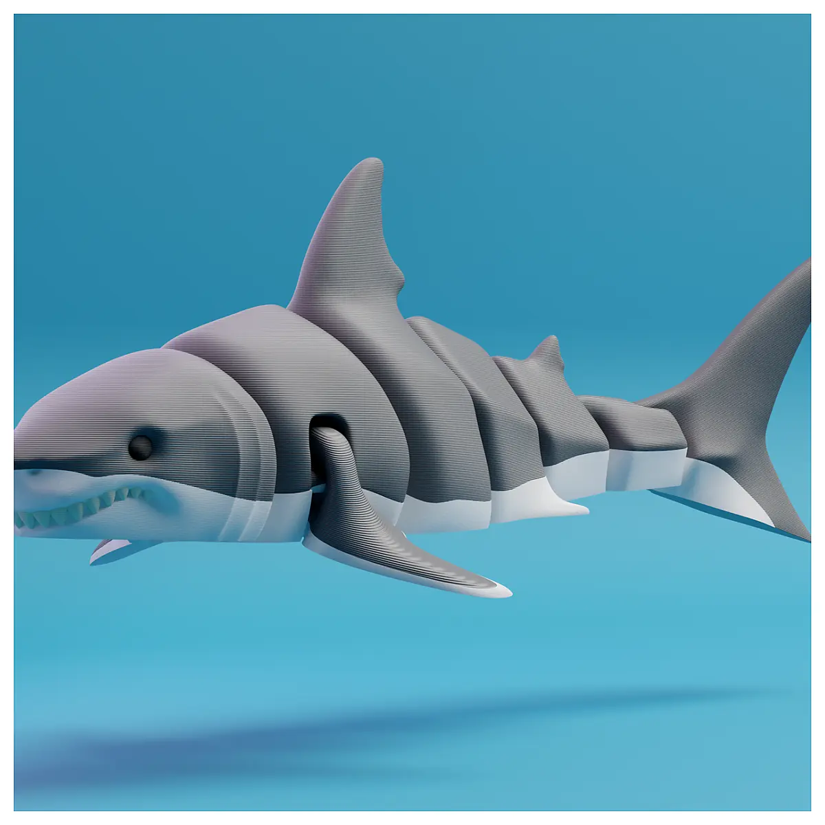Moving Great White Shark Model Ocean Animal Figurine Shark Decoration Aquarium Accessories Kids Gift Shark Collection