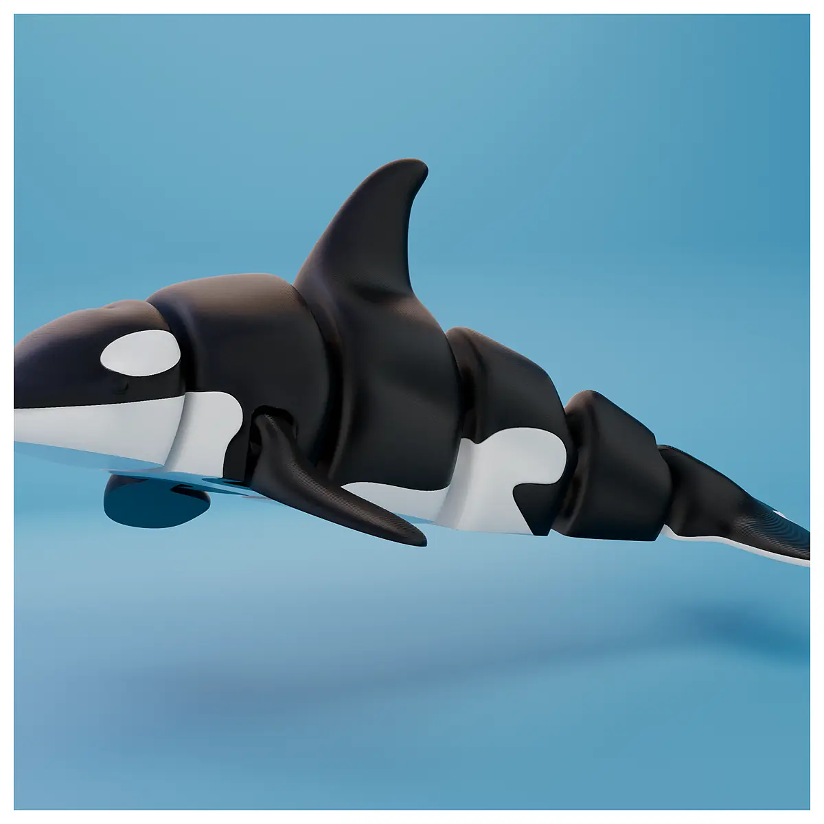 Moving Narwhal Toy Realistic Whale Model Ocean Creature Figurine Gift Floating Whale Decor Narwhal Accessories