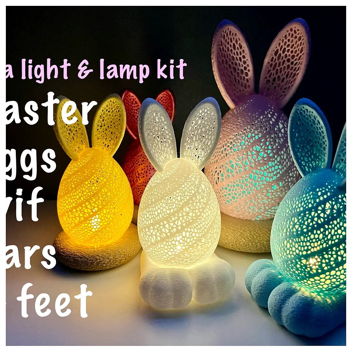Easter Bunny Egg Lights Decoration Festive Egg Shaped Lights Christmas Decor Party Fixtures Easter Gift Creative Home Decor