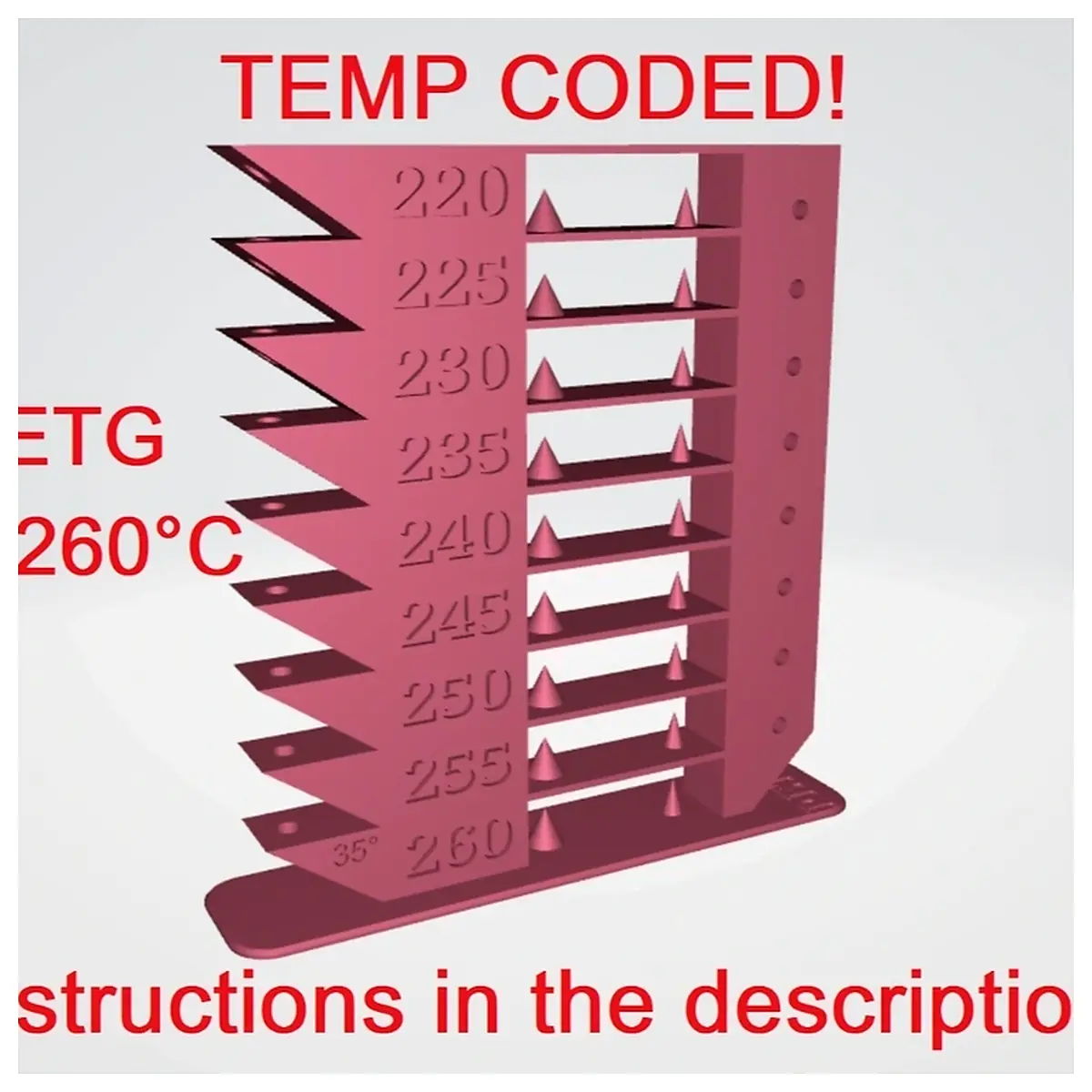 PETG Calibration Tower 3D Printing Calibration Tower Precision Adjustment Tower Print Accessories Testing Support