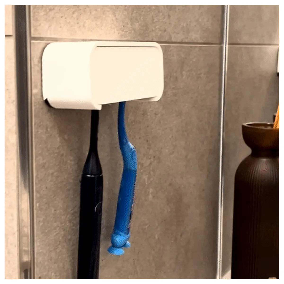 Wall Mounted Toothbrush Holder Organizer Toothbrush Stand Bathroom Shelf Storage Universal Toothbrush Holder Accessories