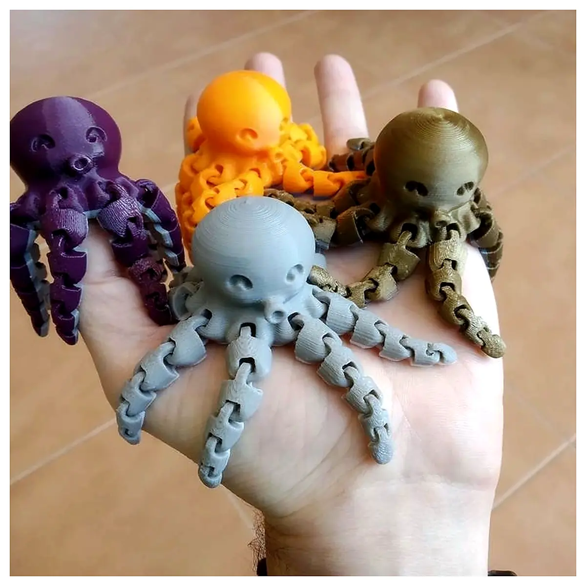 Adorable Mini Octopus Toy Realistic Octopus Model Ocean Creature Desktop Decoration Kids Educational Toy Octopus Creative Gift Learning Tool