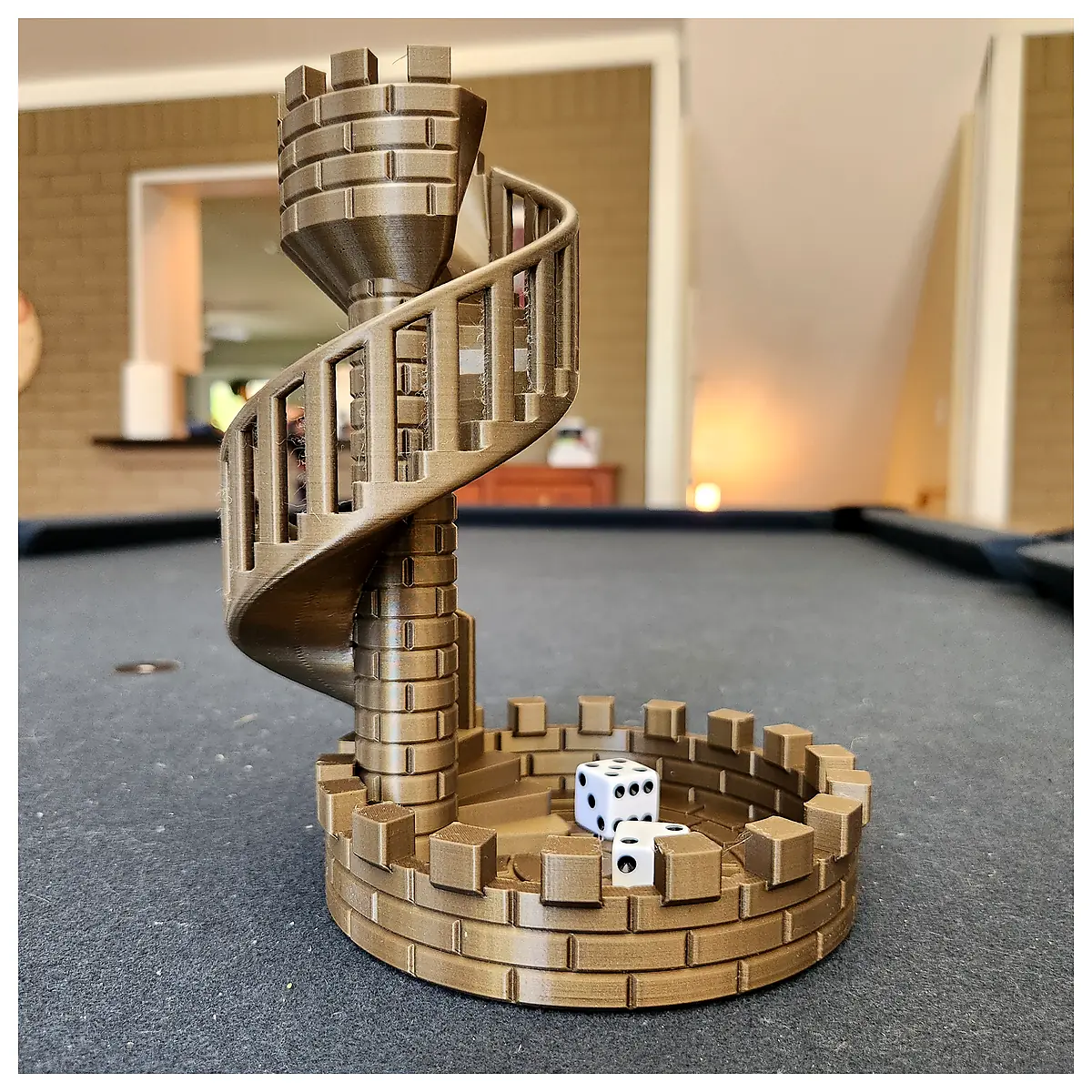 Dice Tower Castle Staircase Toy Building Blocks Model Castle Game Accessories Kids Educational Toys Indoor Outdoor Play