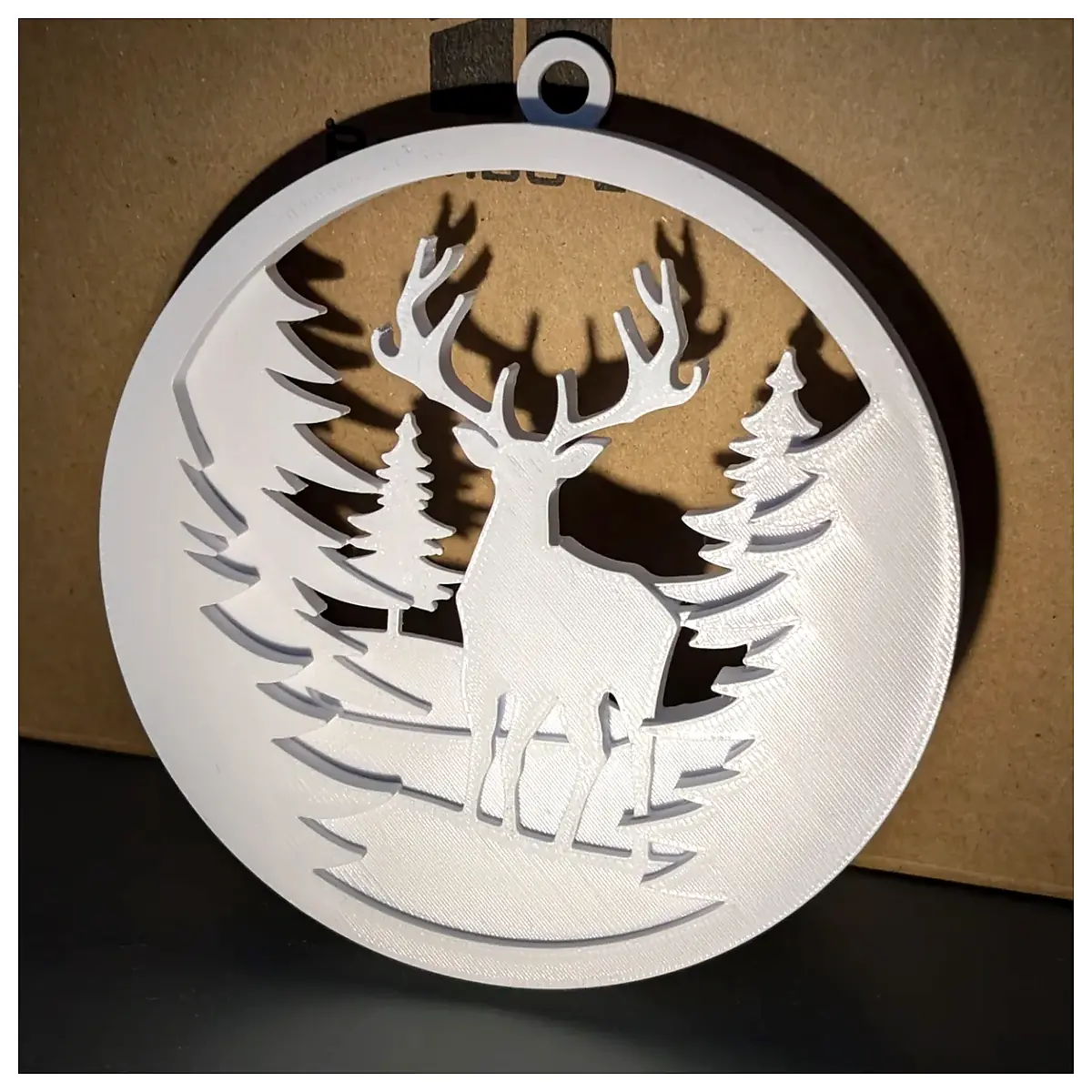 Snowy Forest Deer Christmas Ornament Christmas Decoration Xmas Tree Decor Festive Accessory Holiday Gift Ornament Parts