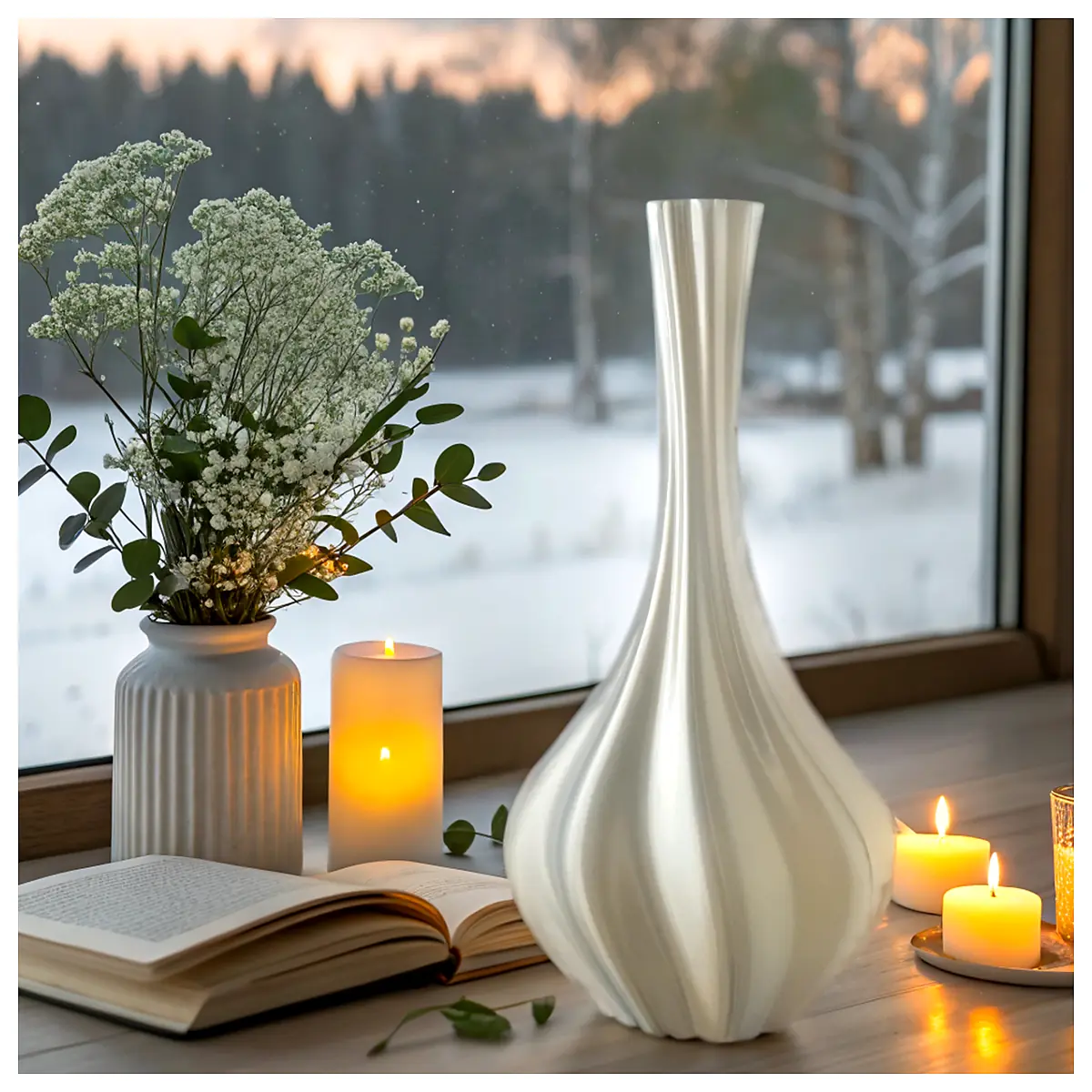 Florence Elegy Ceramic Vase Decorative Flower Arrangement Home Decor Art Piece Interior Decoration Ornament