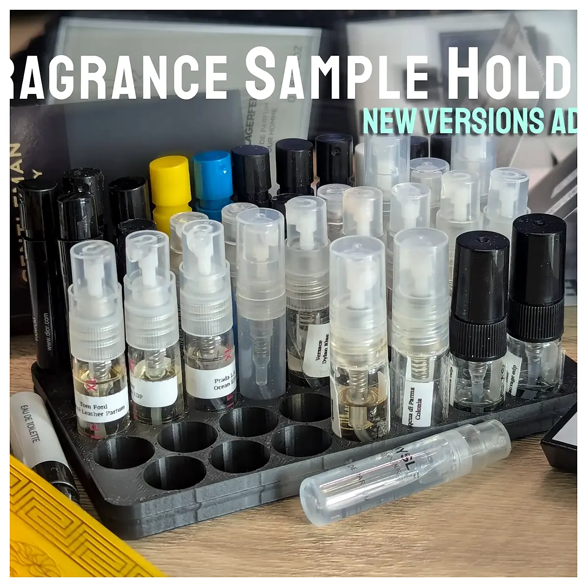Perfume Sample Holder 54 Slots 4 s Display Rack Fragrance Tester Organizer Diffusion Bottle Stand Perfume Display