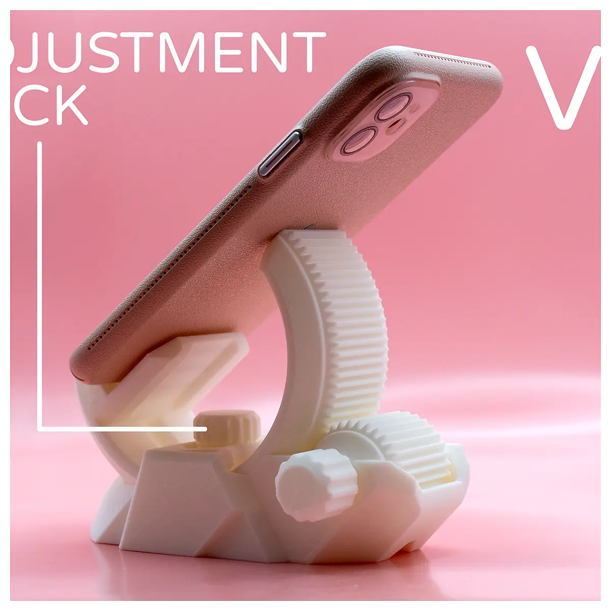 Phone Stand with Locking Bolts Gear Design Mobile Holder Accessory Phone Support Compatible All Phones