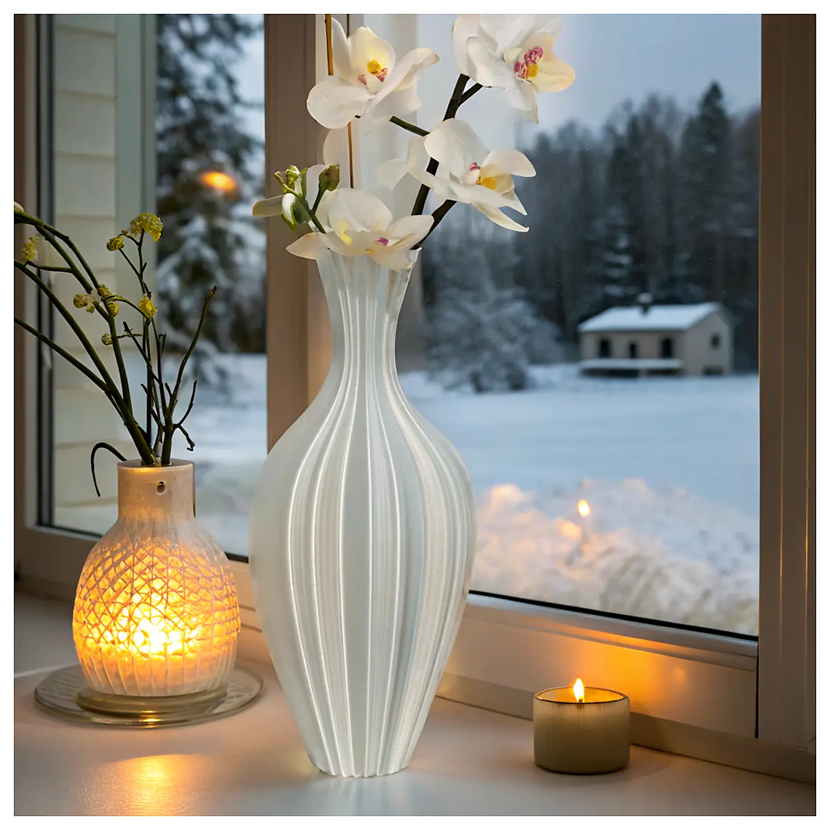 Vase Pure Silhouette Ceramic Decorative Item Home Decor Art Piece Desktop Ornament Decorative Vase Indoor Decoration