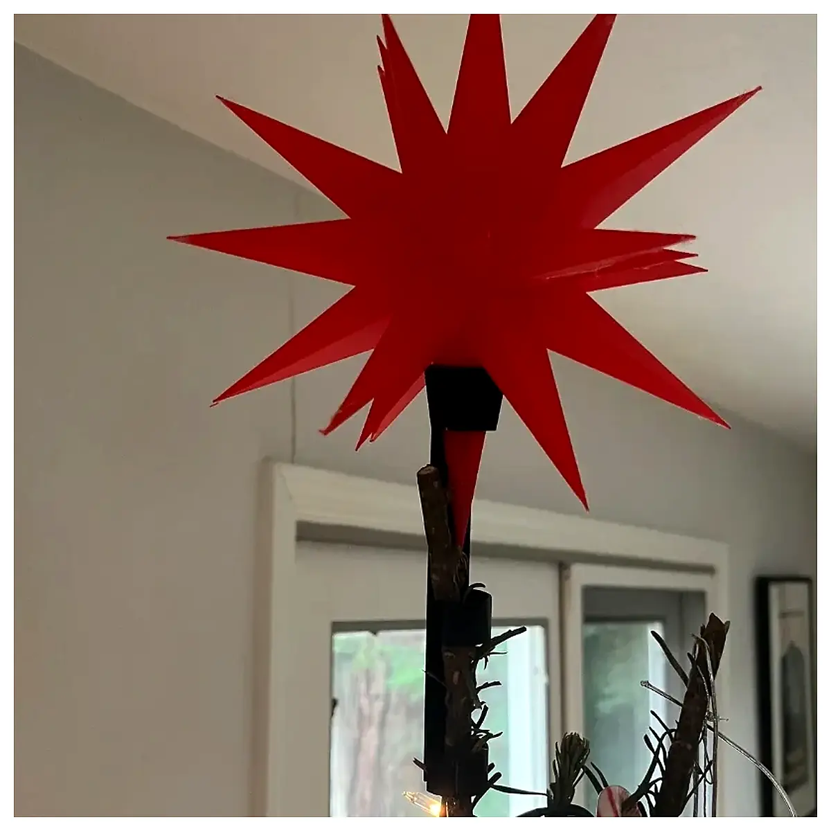 Moravian Christmas Tree Ornament Holder Christmas Decoration Support Tree Topper Accessory Festive Ornament Holiday Decor Christmas Decoration