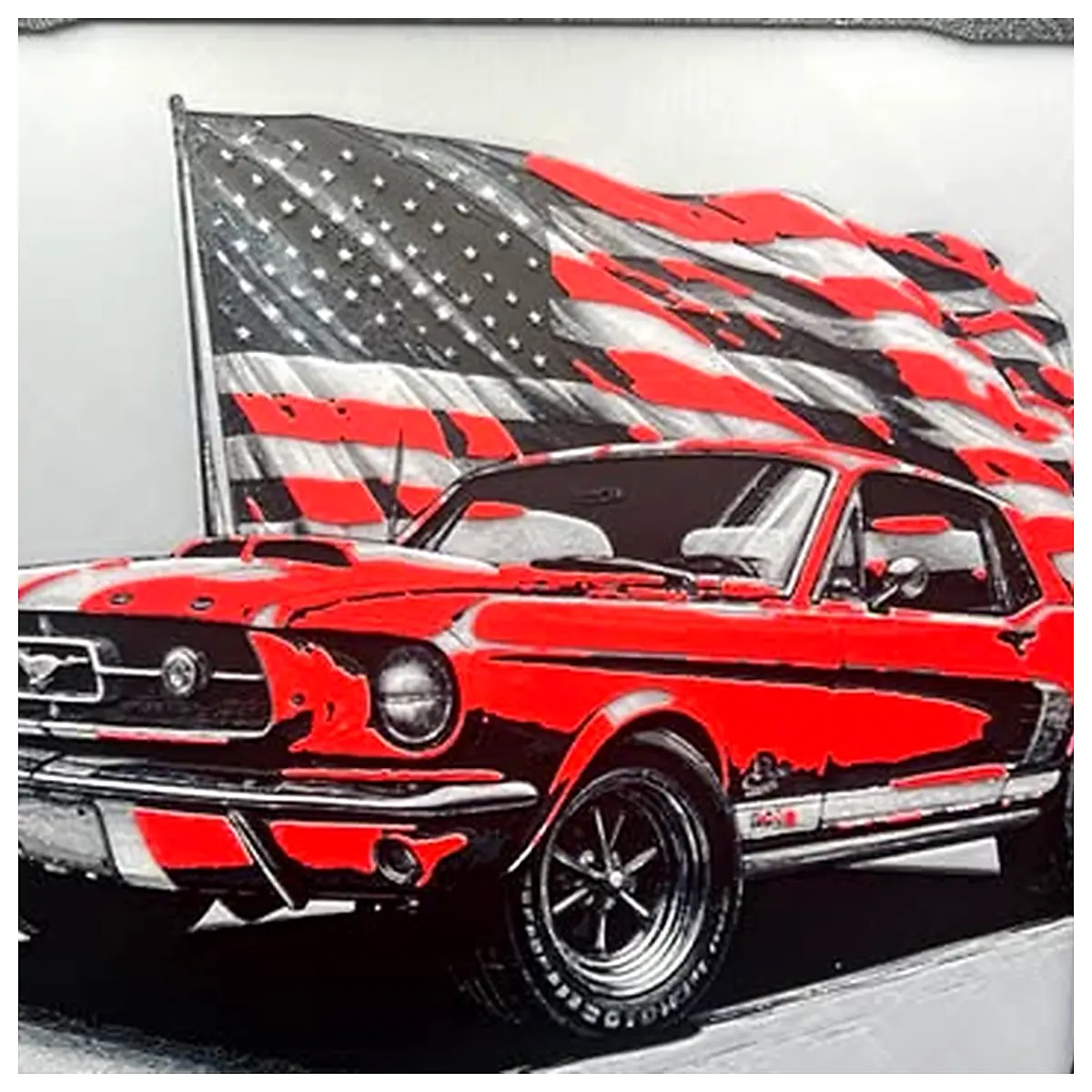 Red Mustang Flag Decoration Horse Model Toy Riding Toy Outdoor Play Role Play Kids Gift Outdoor Activities Toy Accessories