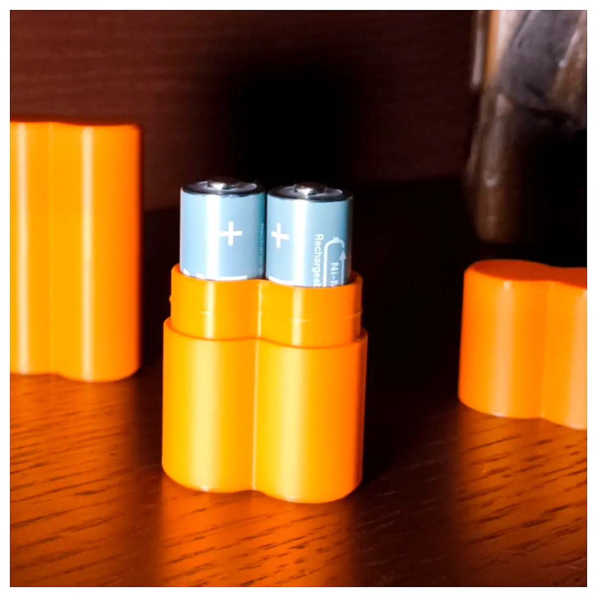 Compact AA Battery Organizer Travel Case Battery Box 2 Pack Battery Storage