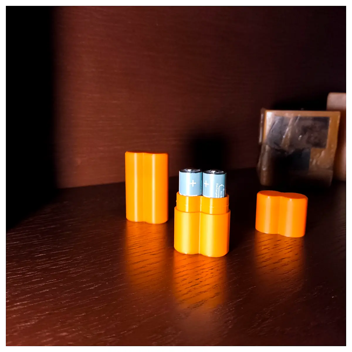 Compact AA Battery Organizer Travel Case Battery Box 2 Pack Battery Storage