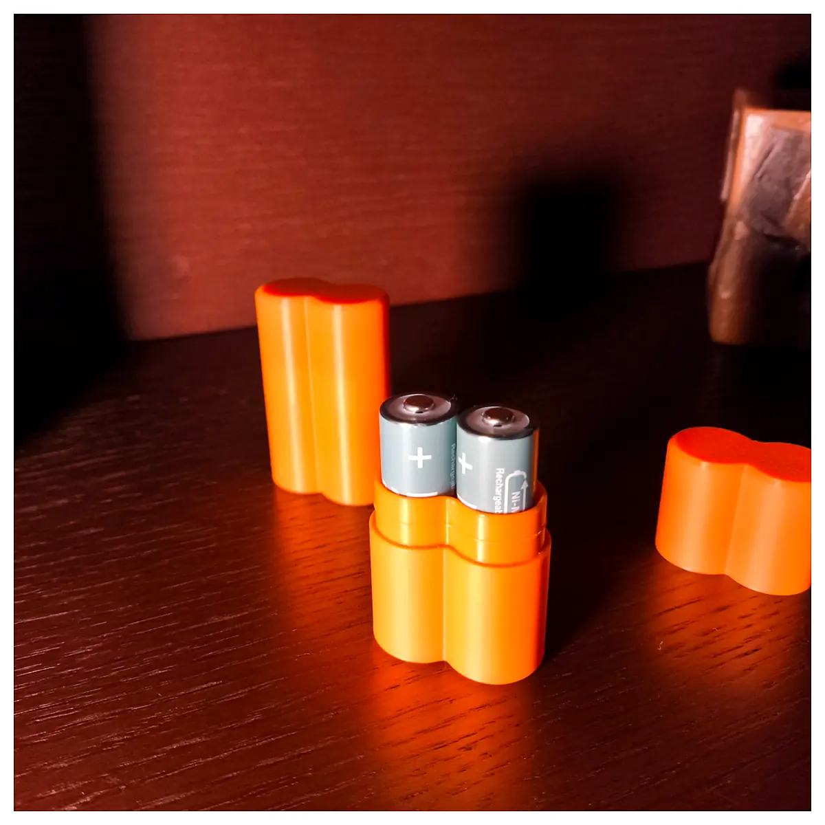 Compact AA Battery Organizer Travel Case Battery Box 2 Pack Battery Storage