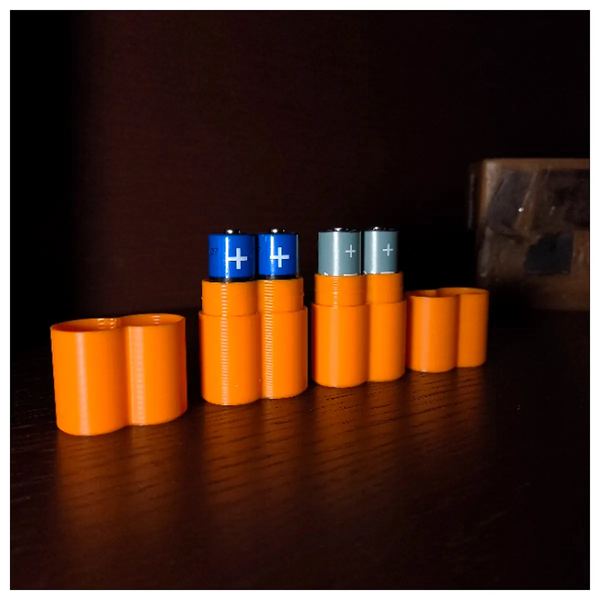 Compact AA Battery Organizer Travel Case Battery Box 2 Pack Battery Storage