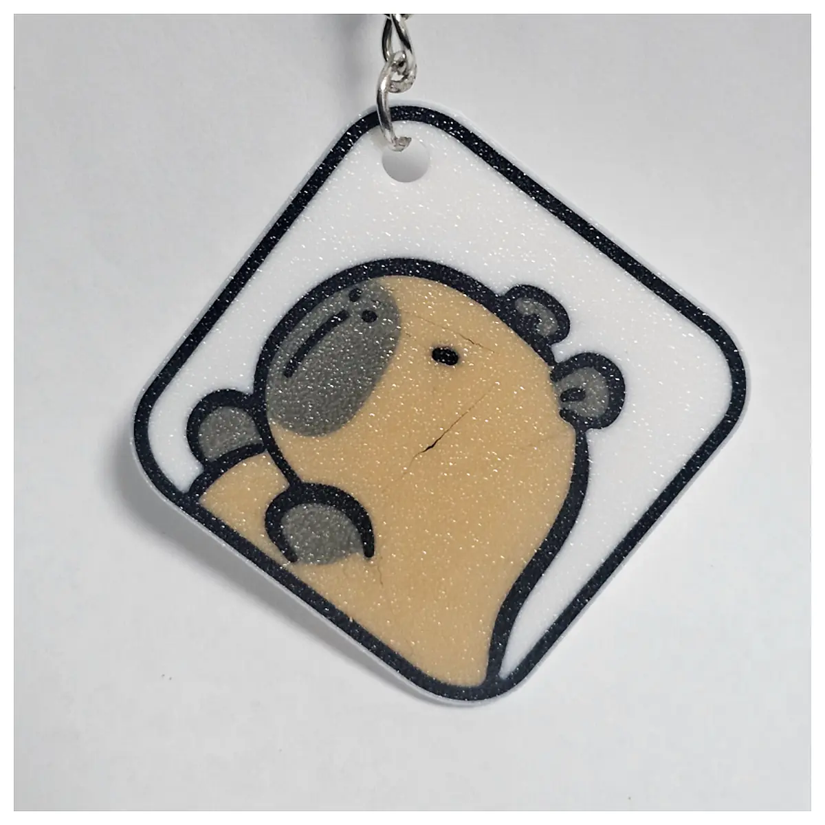 Capybara Keychain Cute Pet Charm Cartoon Decoration Birthday Gift Student Present Mini Figurine