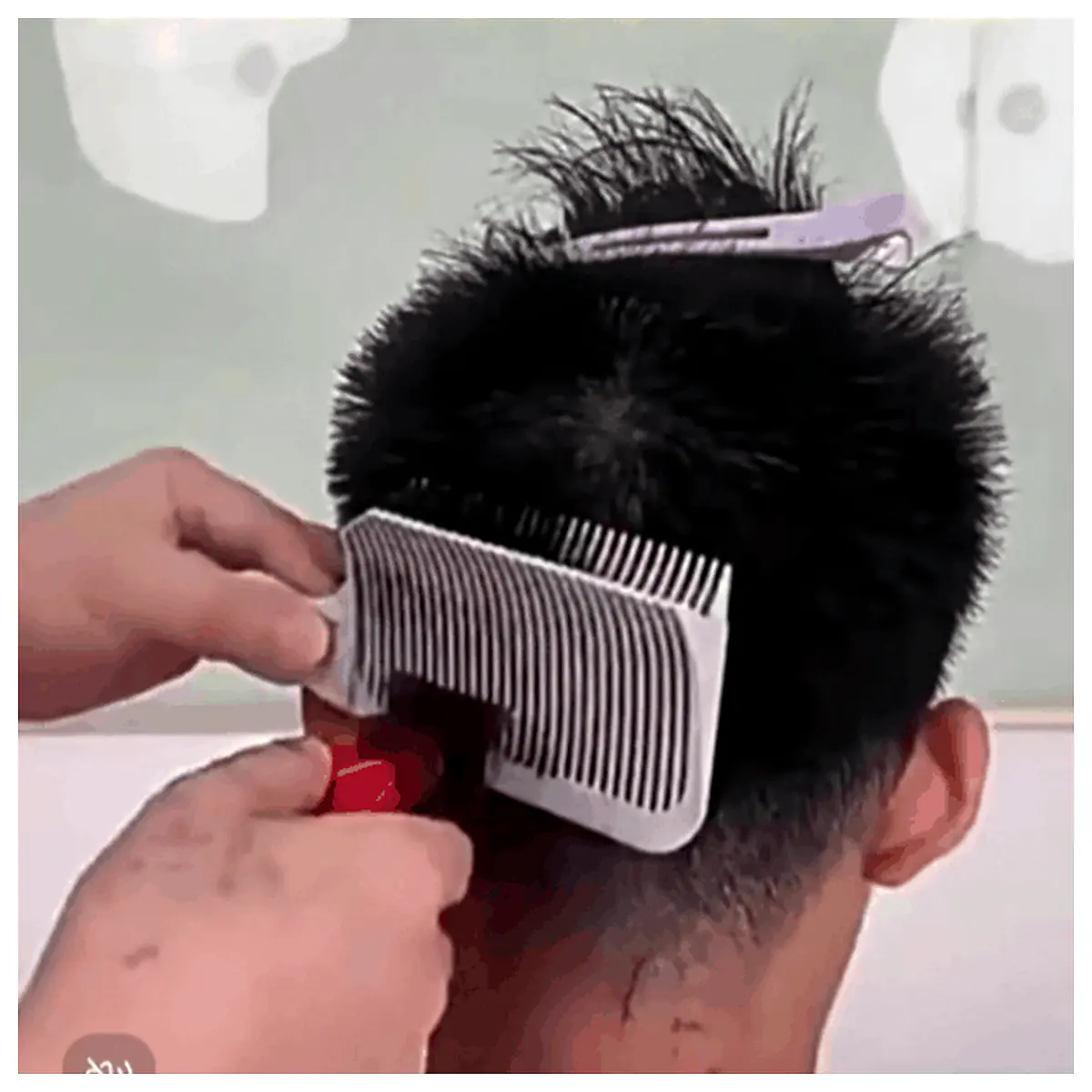 Hair Clipper Aid Tool Gradient Positioning Comb Hair Styling Brush Dyeing Tool Voluminous Styling Gradient