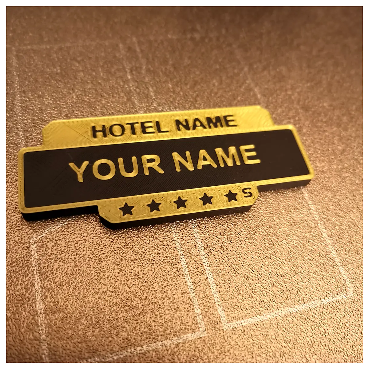 Hotel Nameplate Magnetic Option Magnetic Signage Hotel Identification Magnetic Labels Hotel Decoration Easy Install Versatile Use
