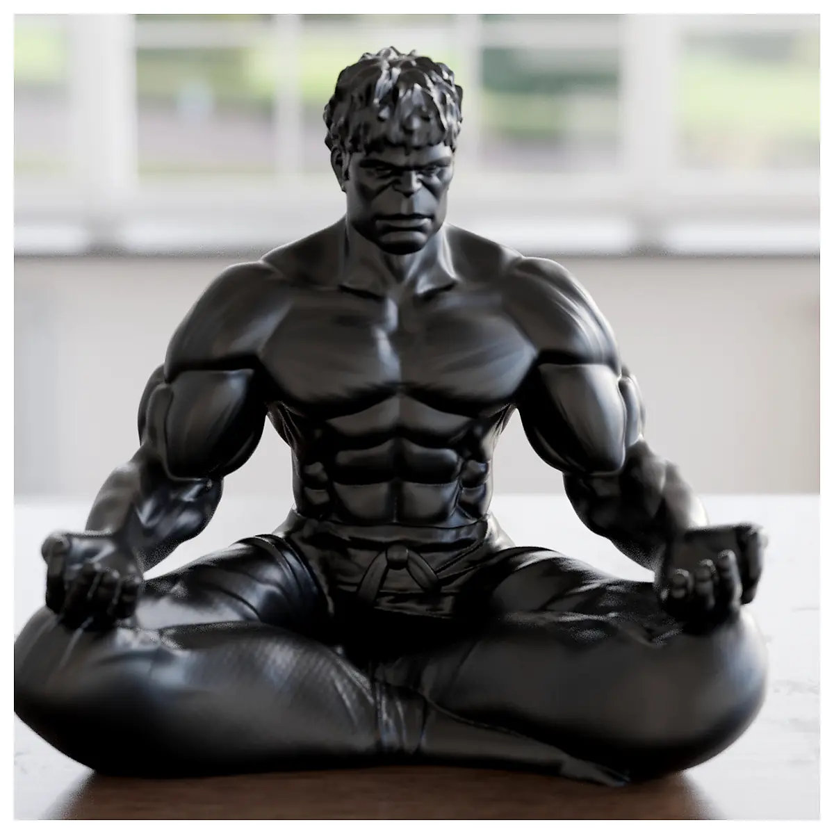 Zen Hokke Statue Tranquil Meditation Buddha Figure Zen Decor Zen Art Piece Meditation Ornament