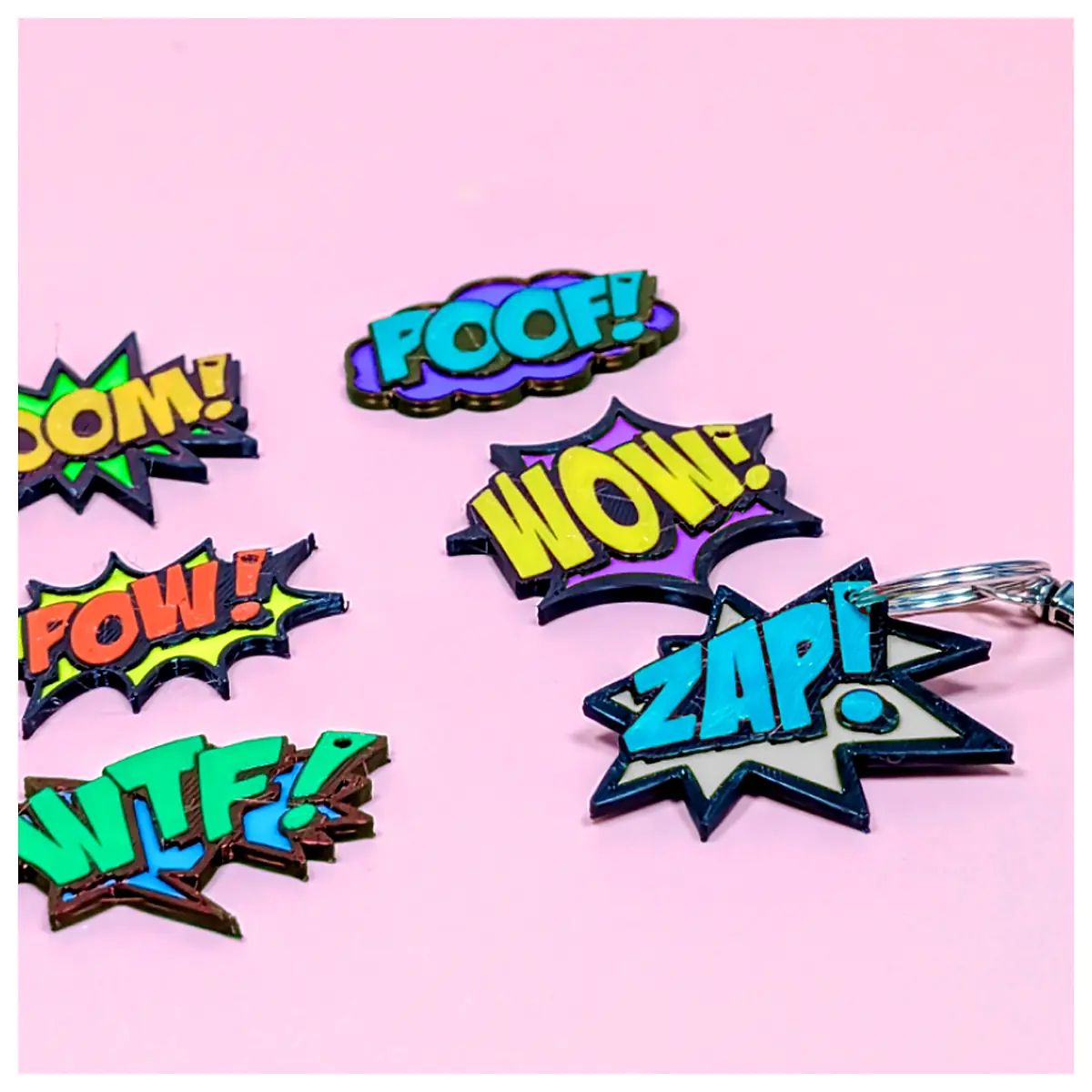 Manga Keychain Anime Figure Collectible Text Keychain Memorial Gift Accessory