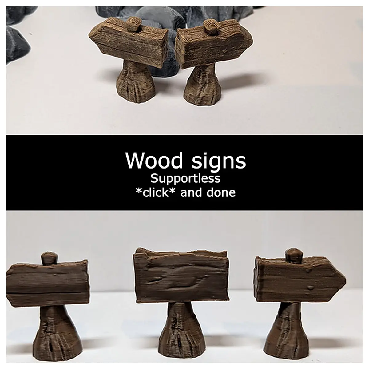 Wooden Signpost D D Roleplay Props Scatter Terrain No Support Miniature Accessories Game Decoration