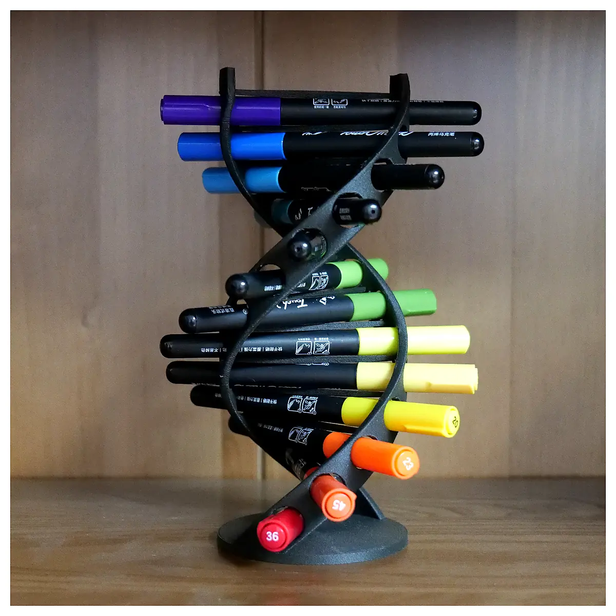 DNA Double Helix Pen Holder Desk Organizer Creative Book Stand Office Study Supplies Desktop Decoration Pen Case Storage
